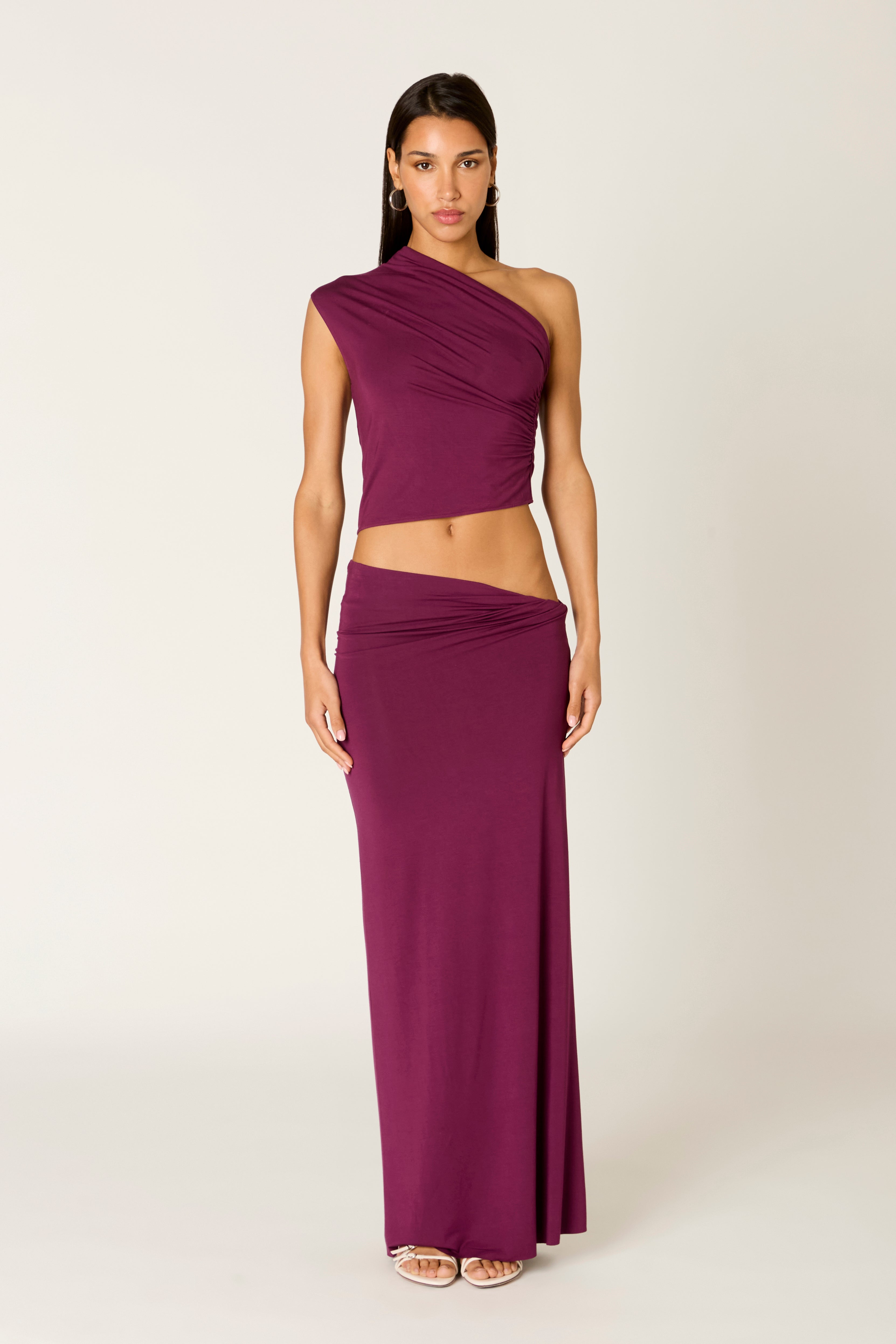 Bartolo Top in plum front view