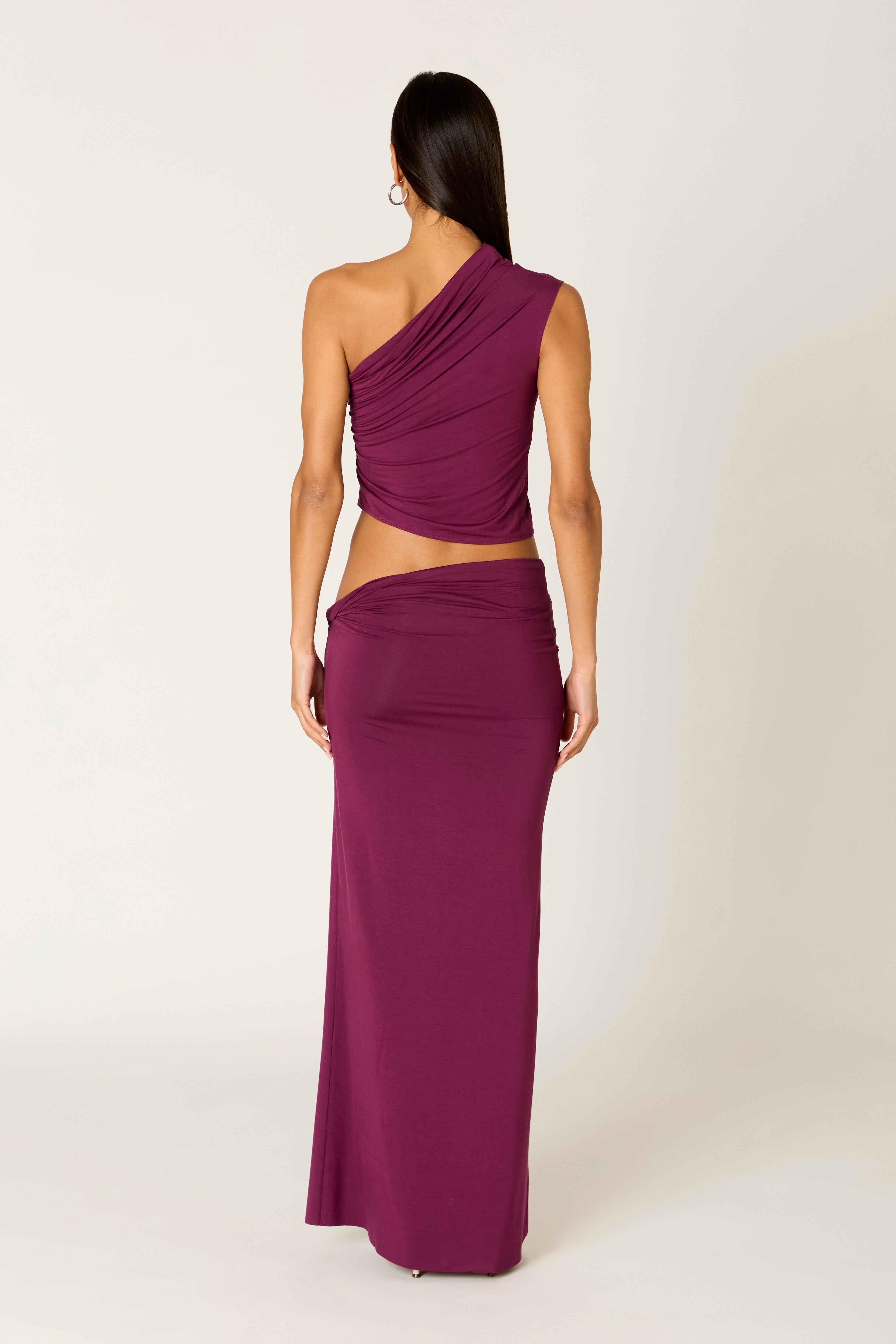 Bartolo Top in plum back view