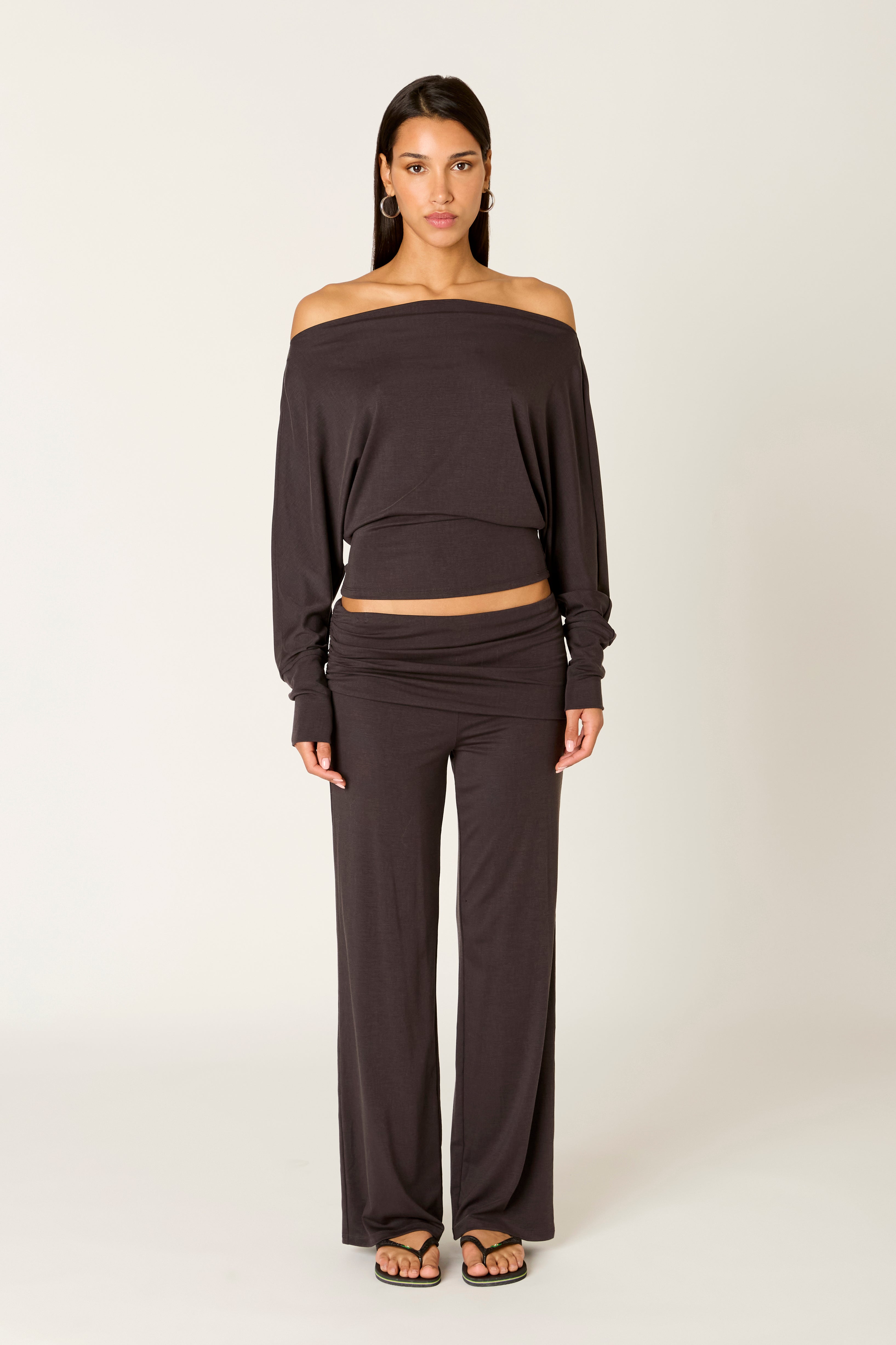 Elisabetta Top in coal front view