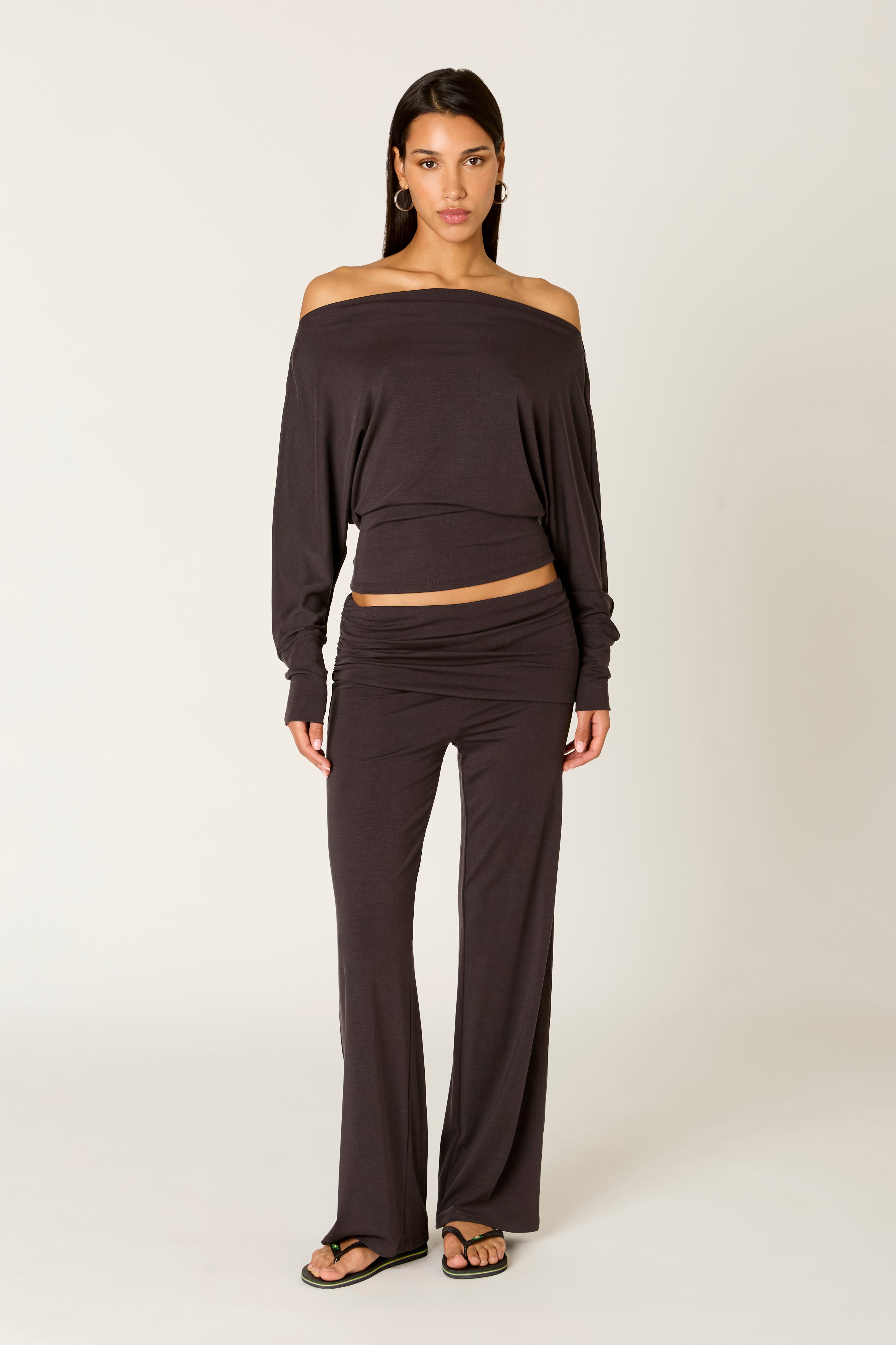 Elisabetta Top in coal front view