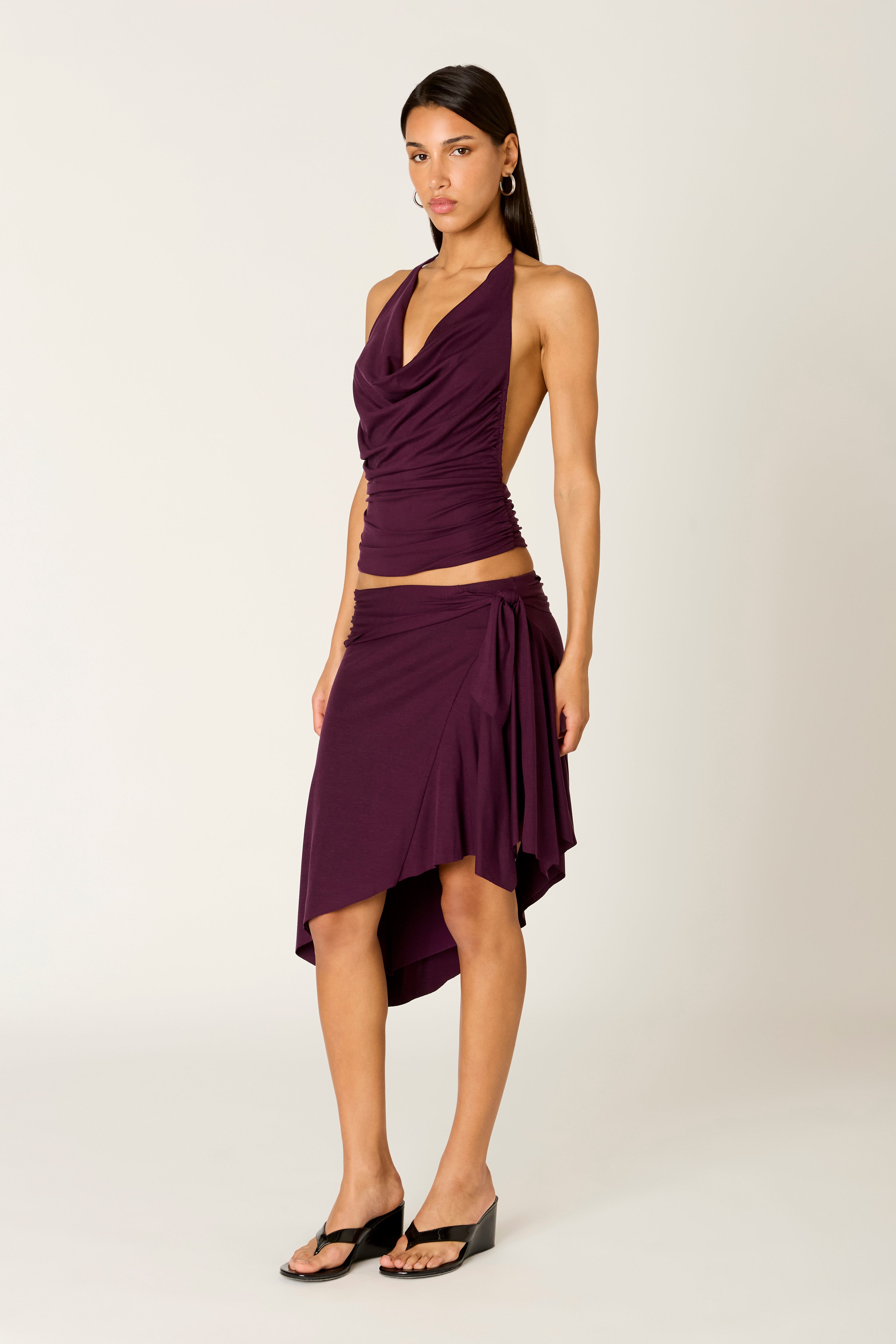 Fabrizio Top in plum side view