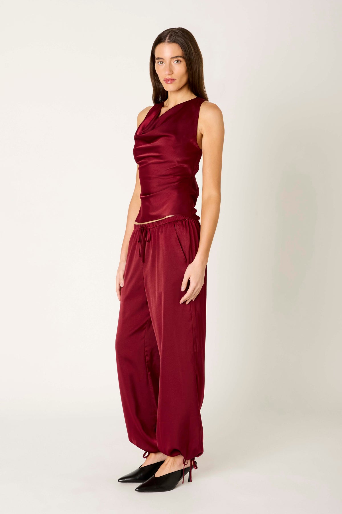Cosimo Top in oxblood side view