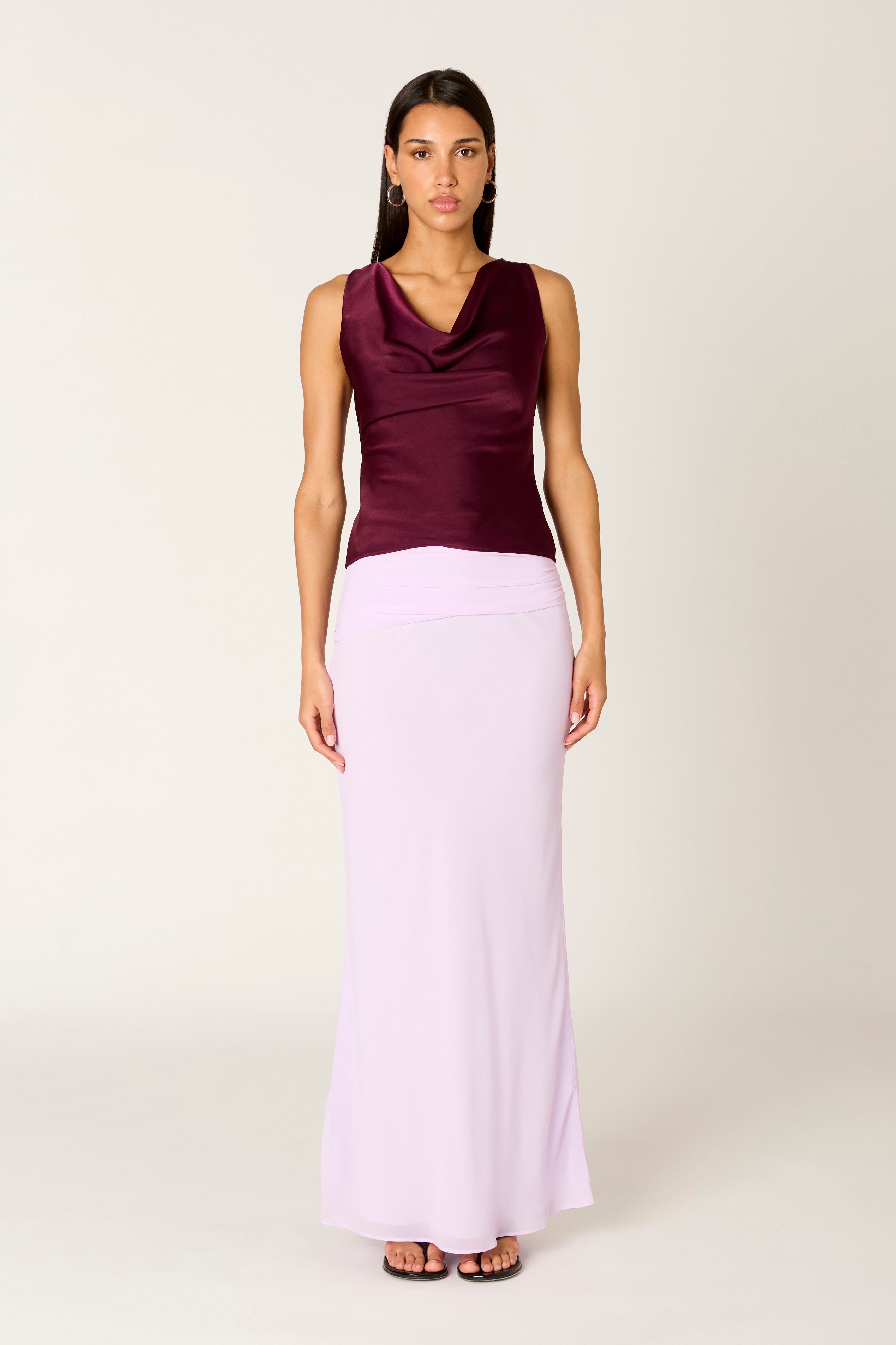 Cosimo Top in plum front view
