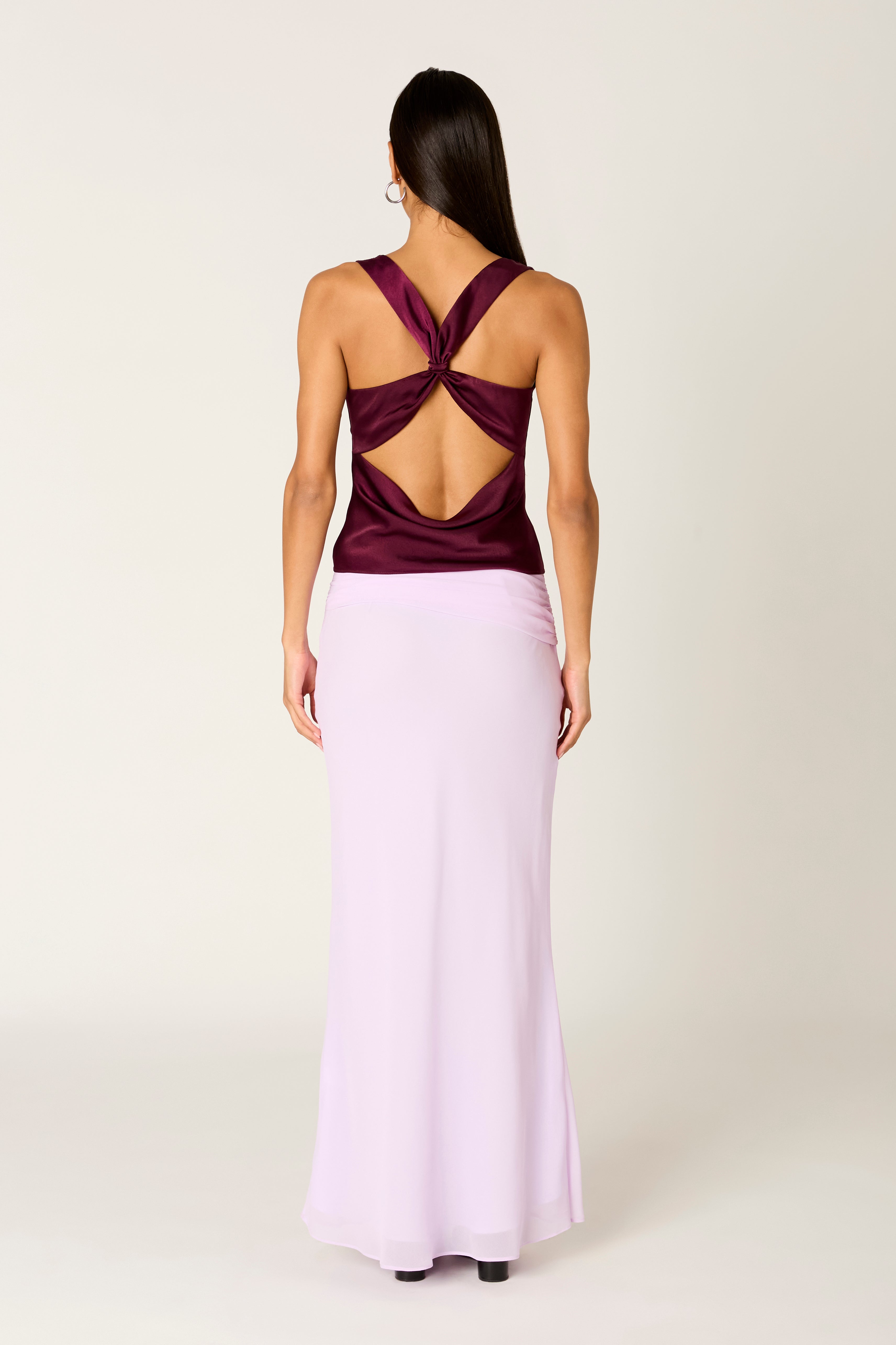 Cosimo Top in plum back view