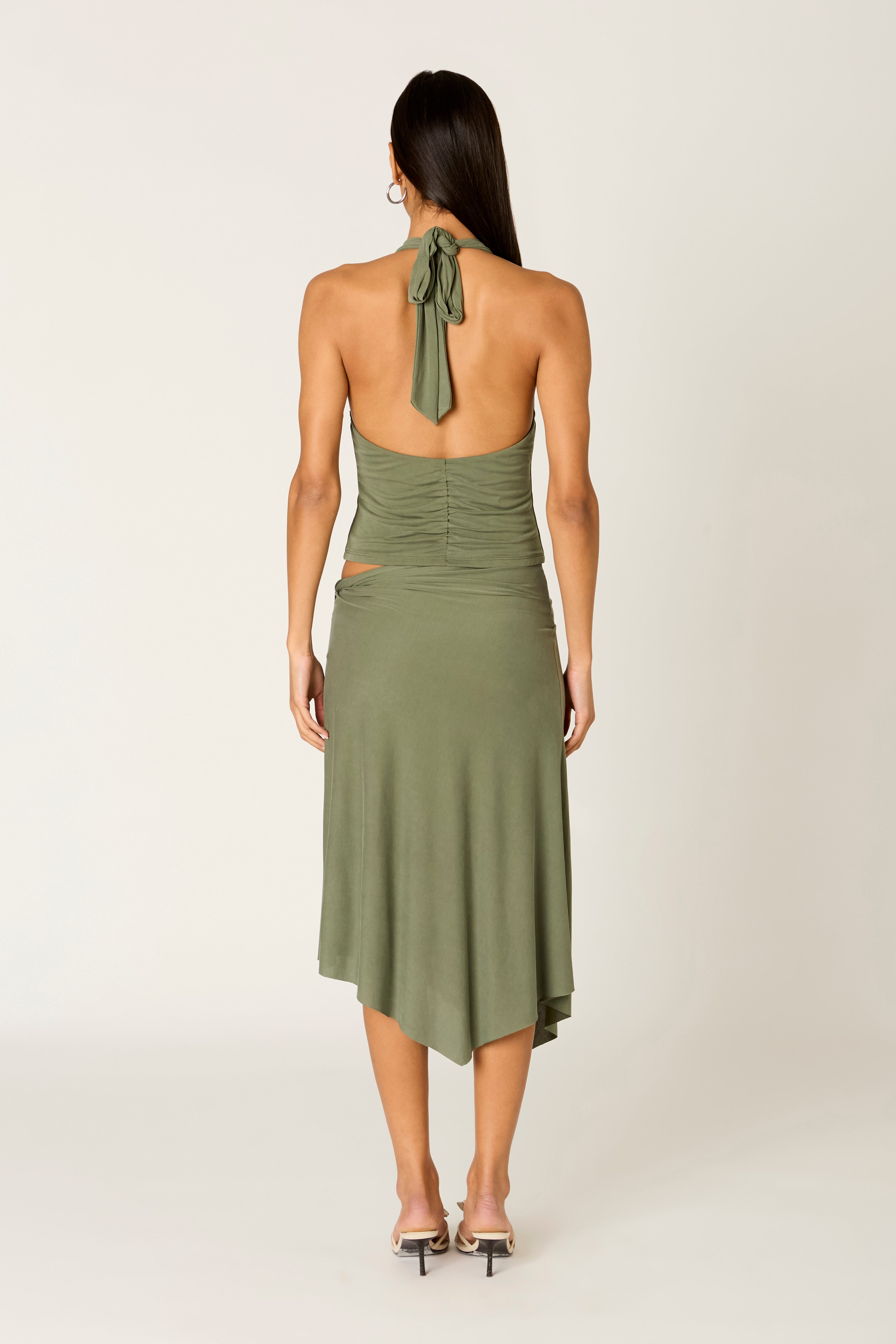 Noemi Top in olive back view