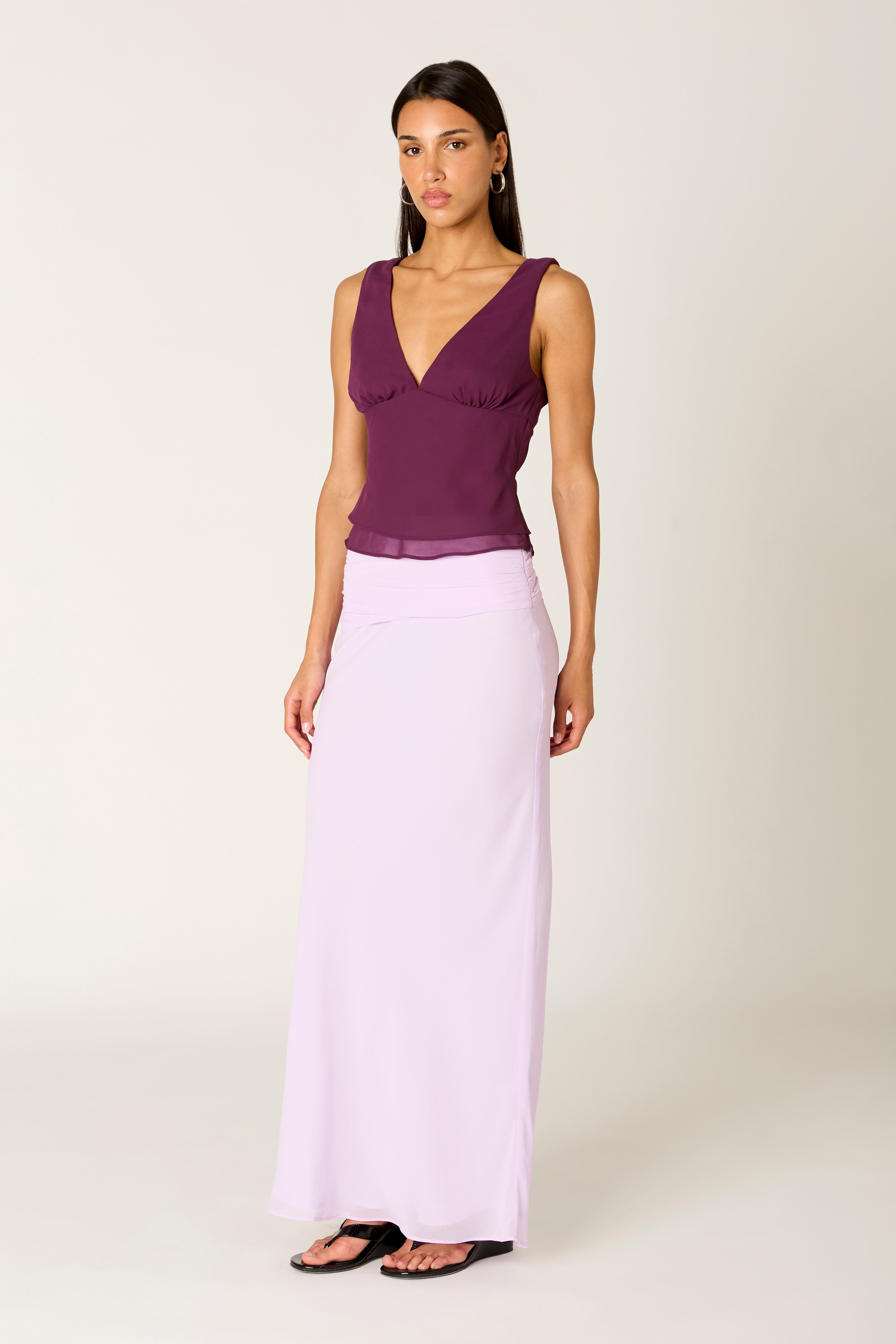 Ornella Top in plum side view