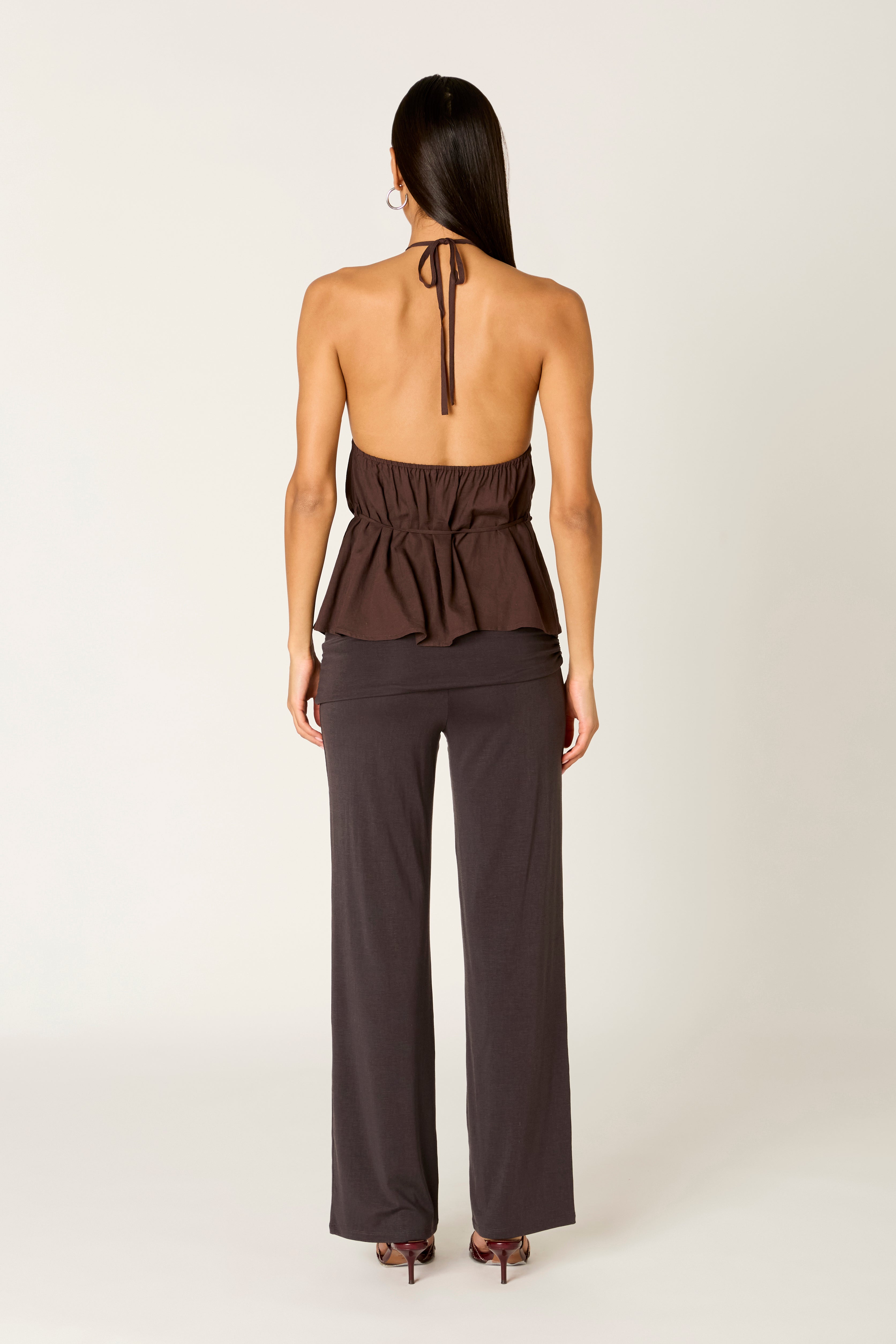 Federico Top in coffee back view