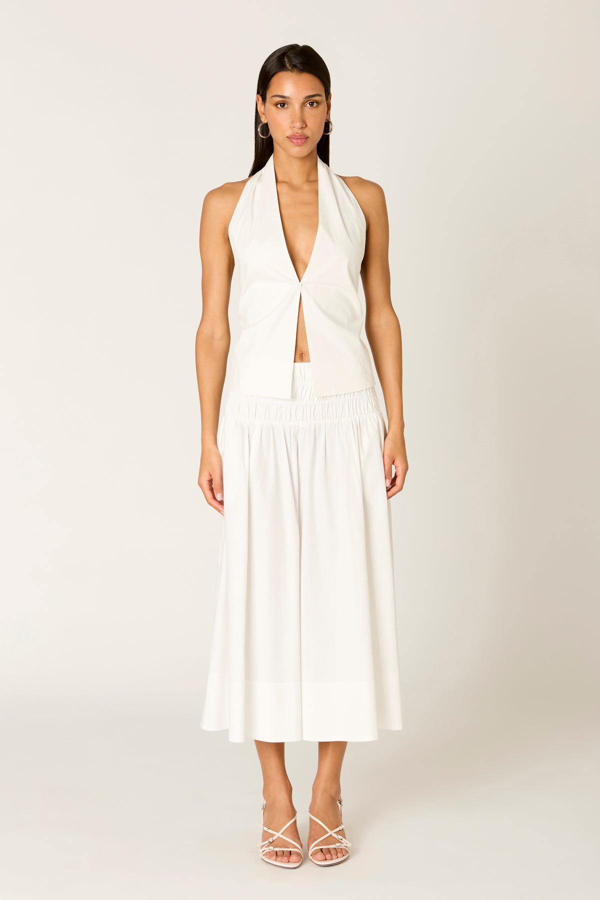 Alfio Top in white front view