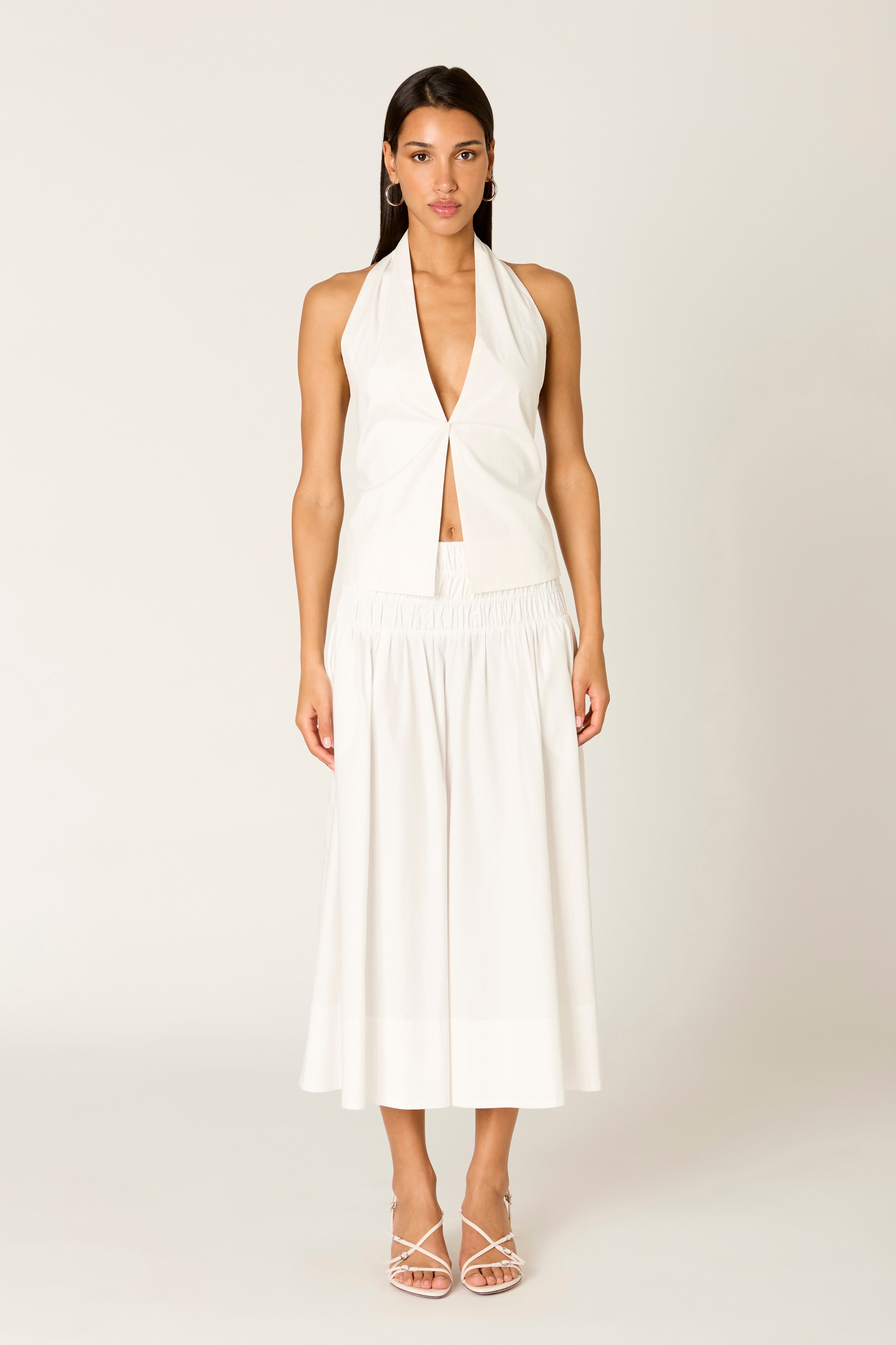 Alfio Top in white front view
