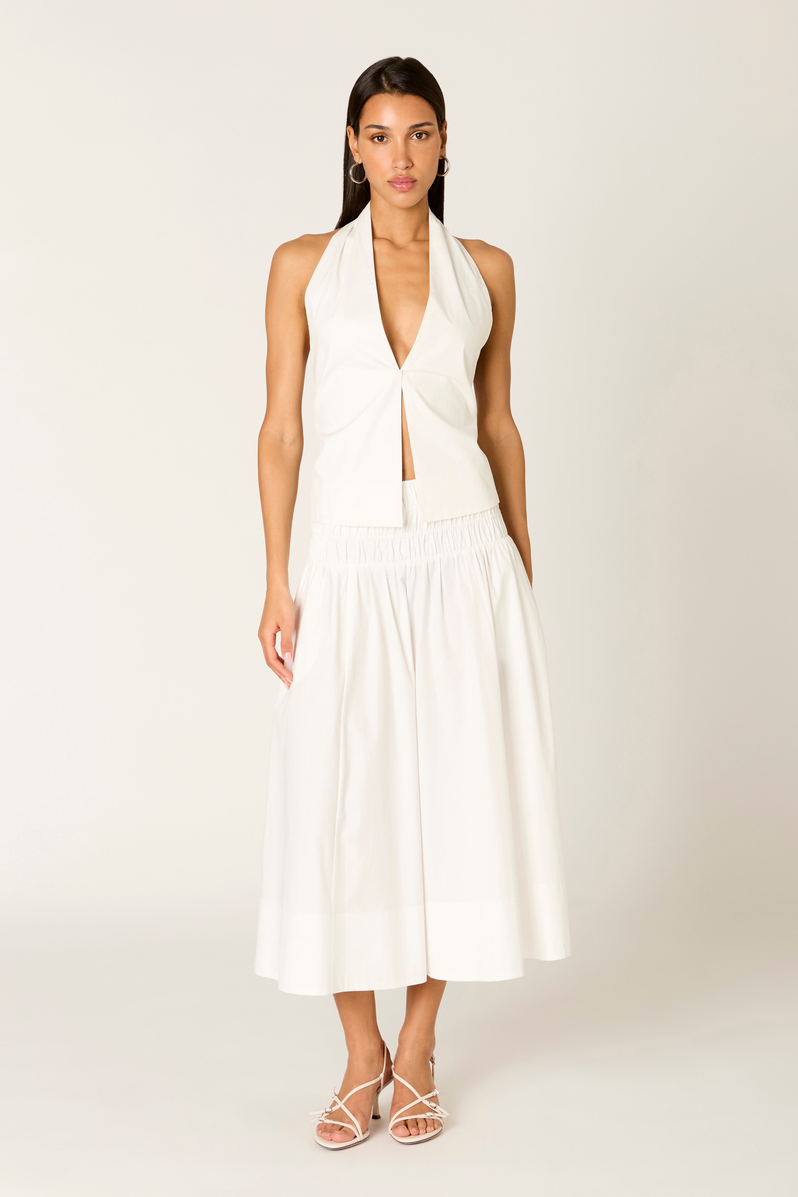 Alfio Top in white front view