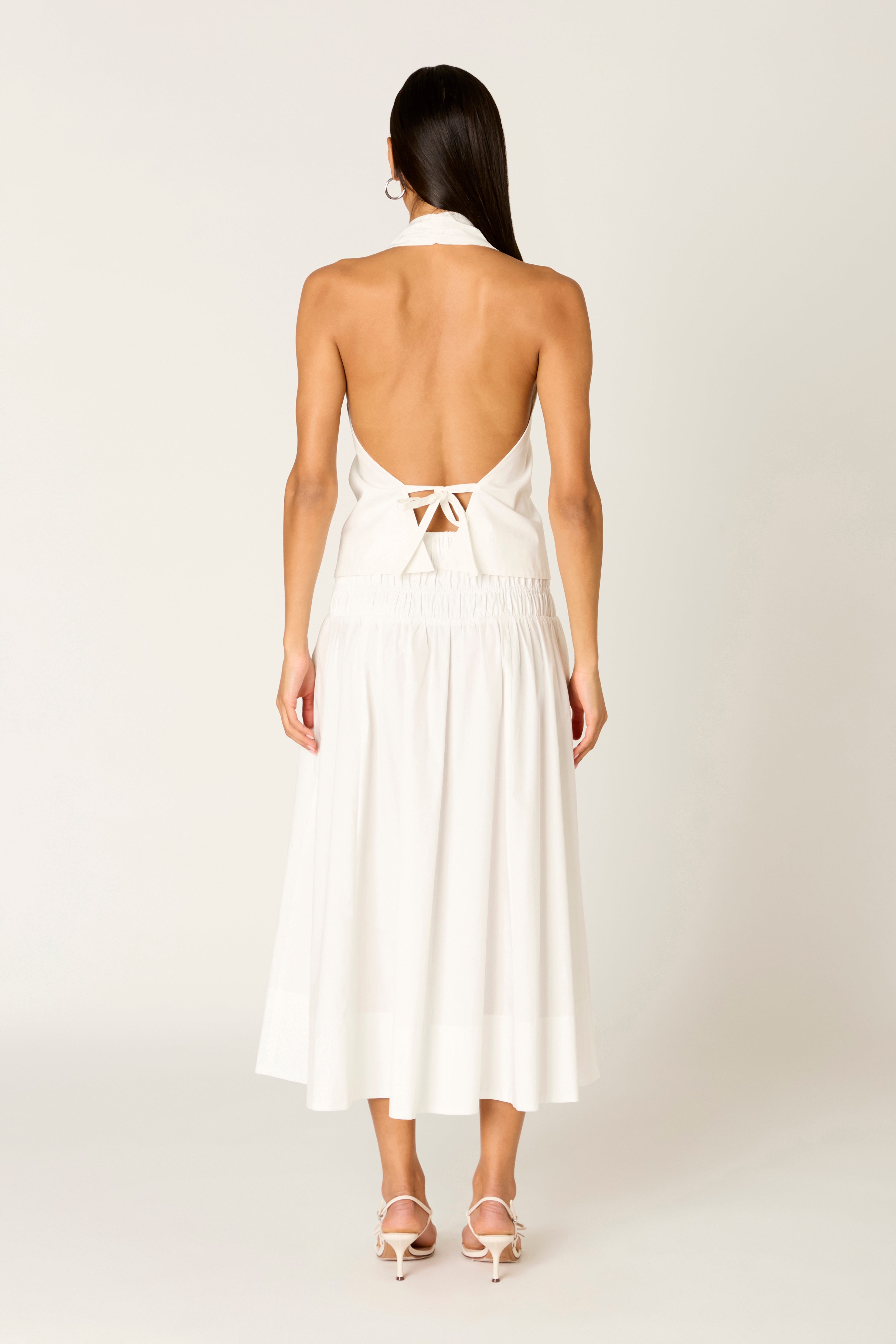 Alfio Top in white back view