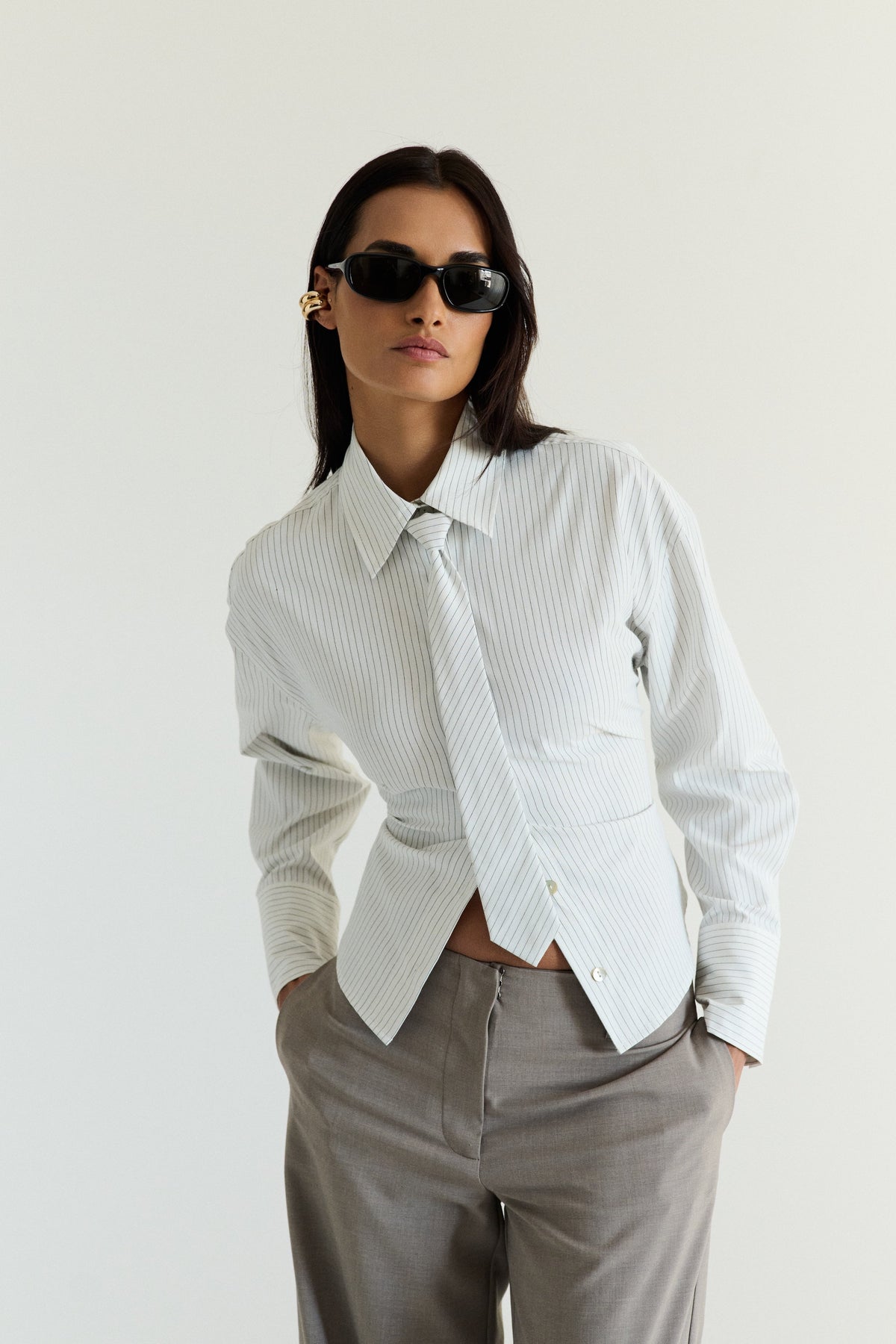 Cordelia Shirt in white front view