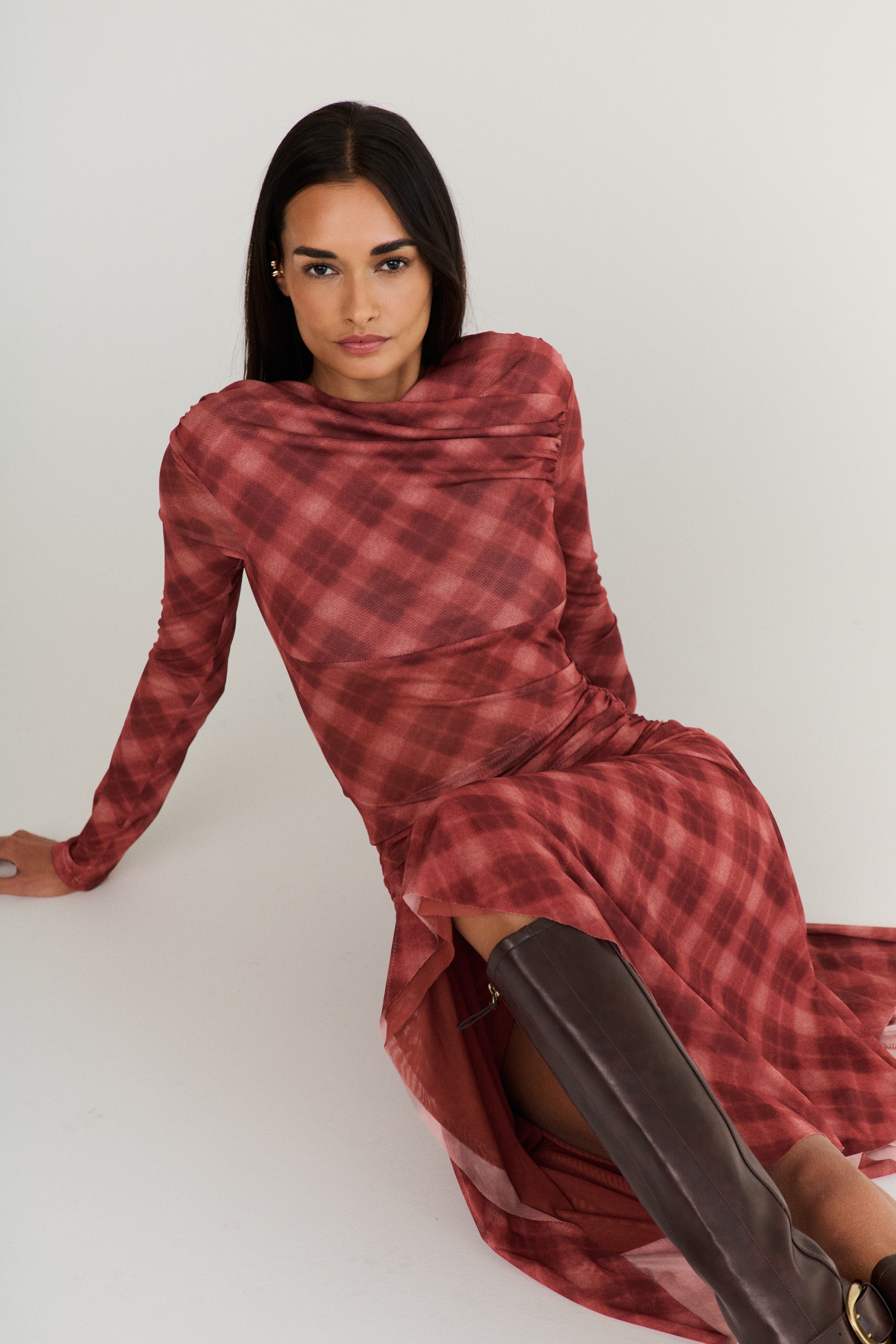 Aria Top in cinnamon front view