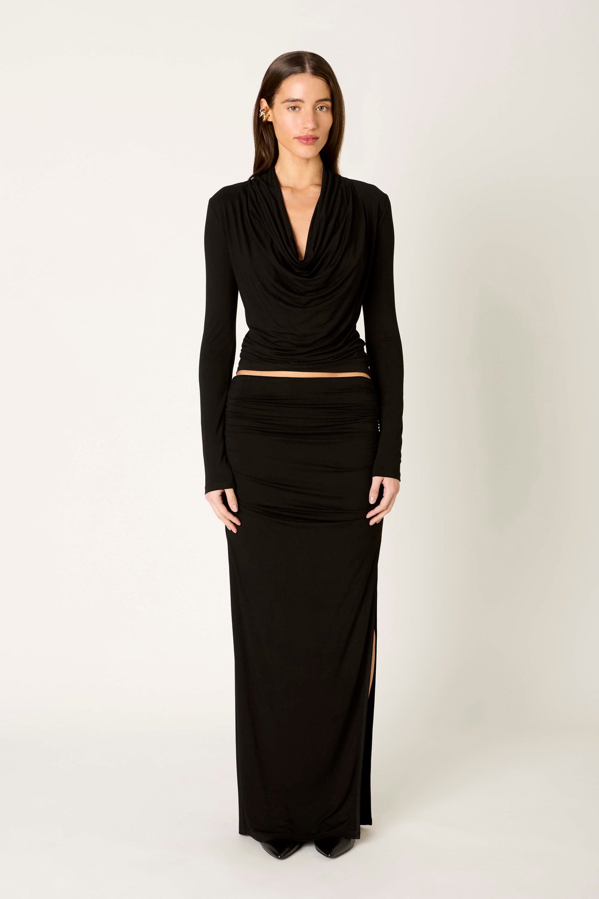 Rosalind Top in black front view