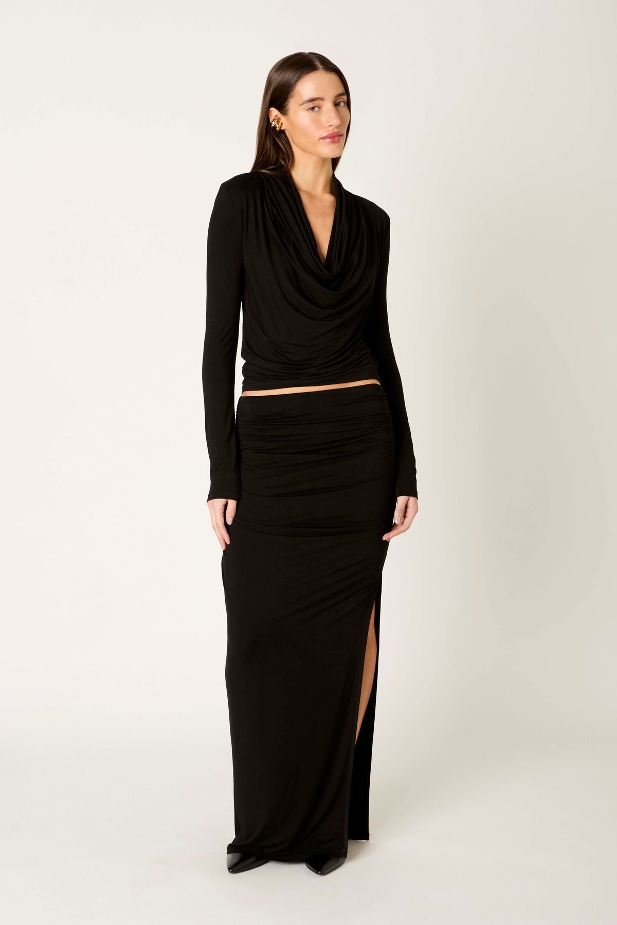 Rosalind Top in black front view
