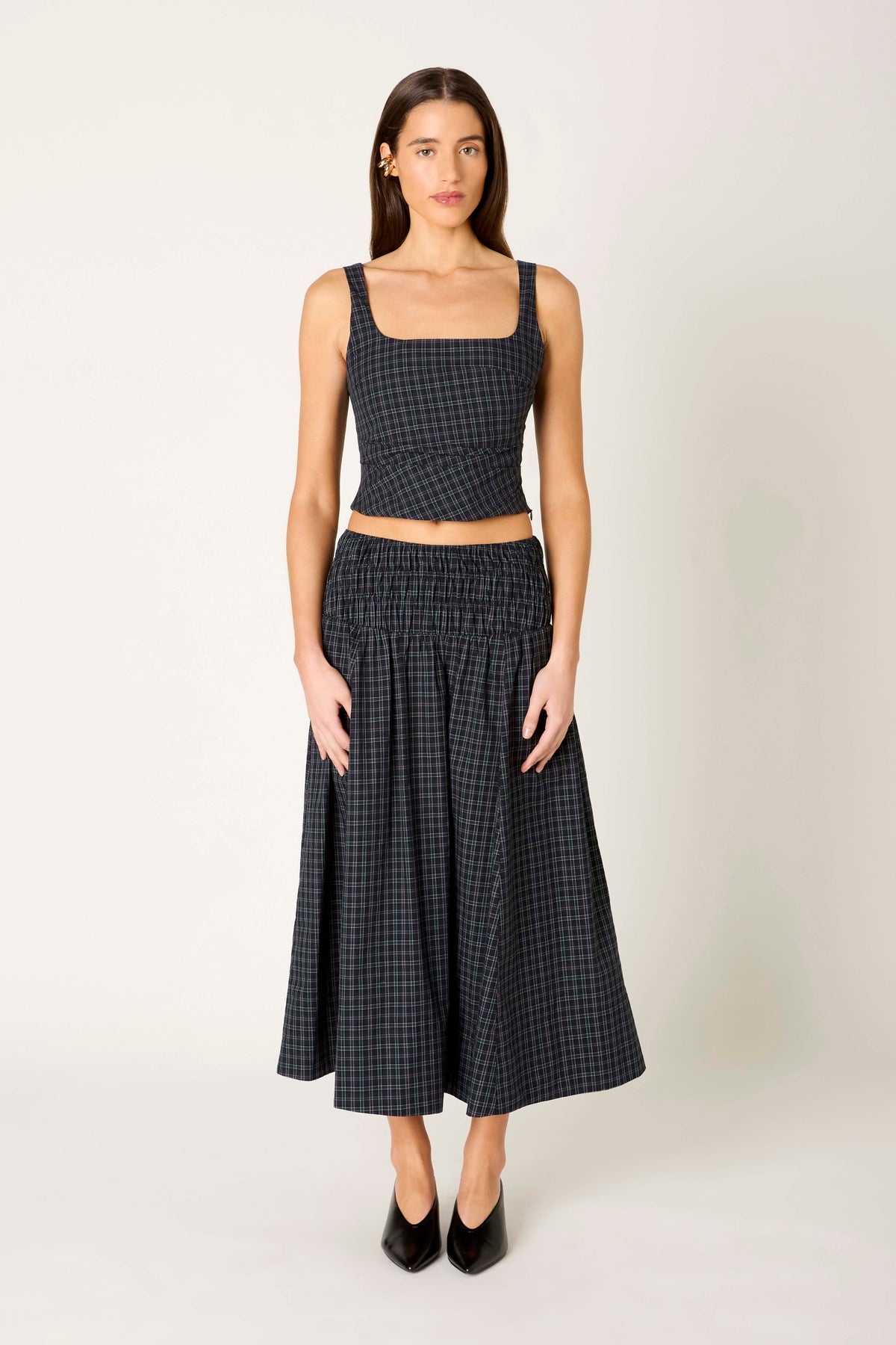Fez Top in navy front view