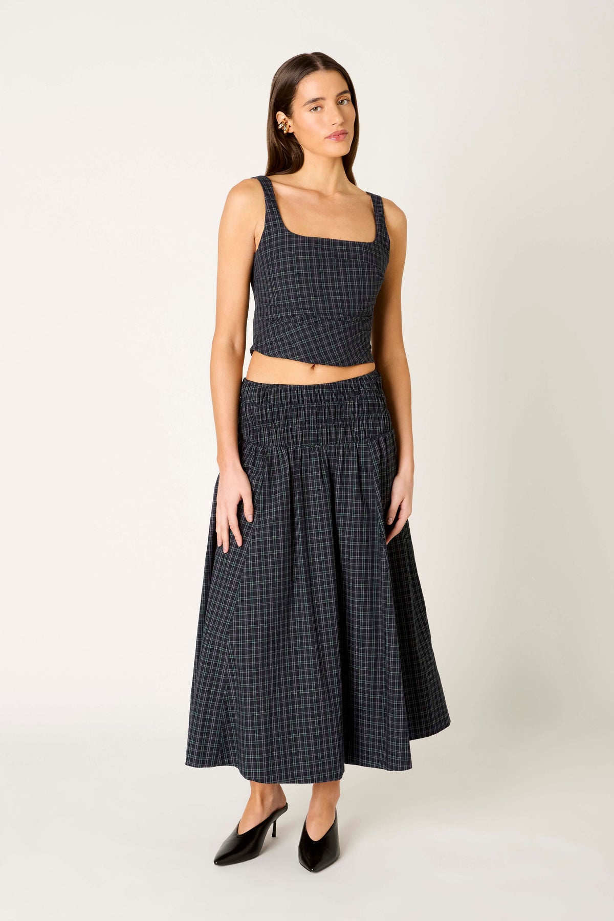 Fez Top in navy front view