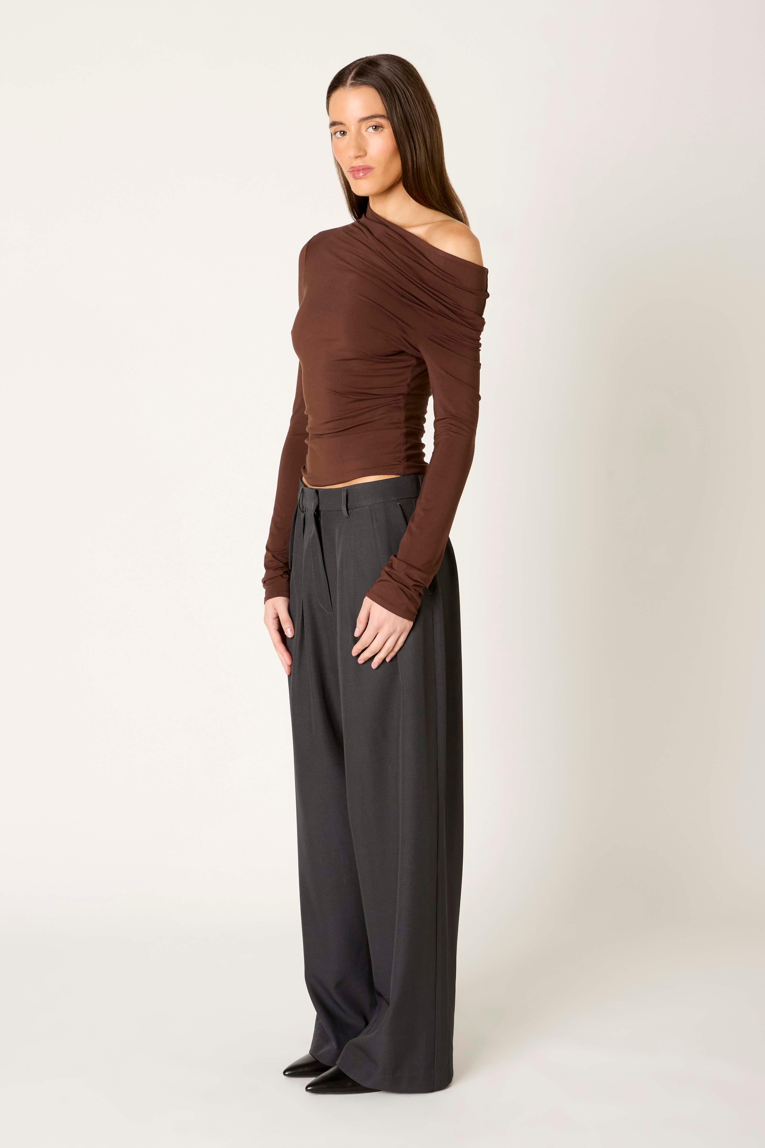 Illyria Top in espresso side view