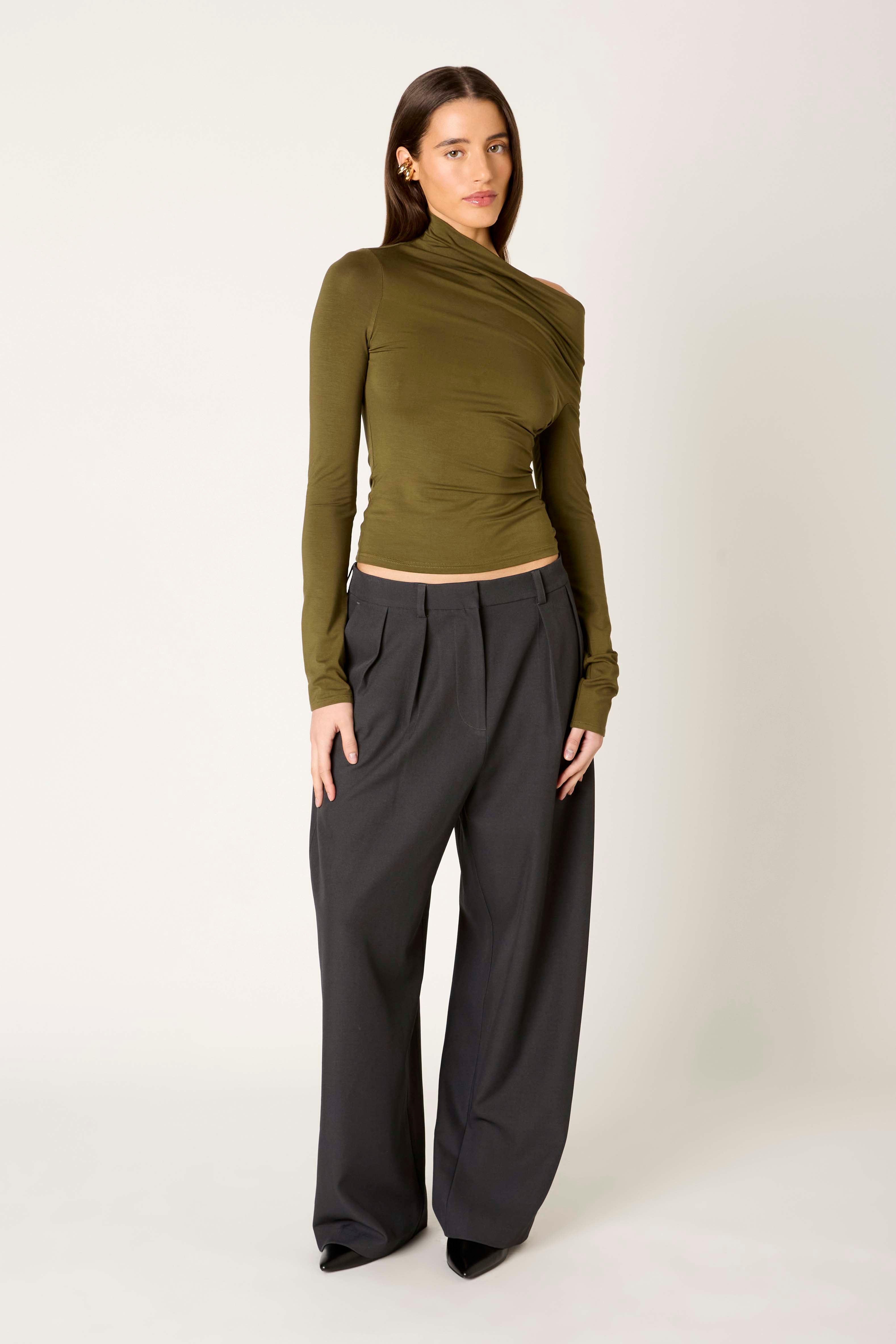 Illyria Top in olive front view