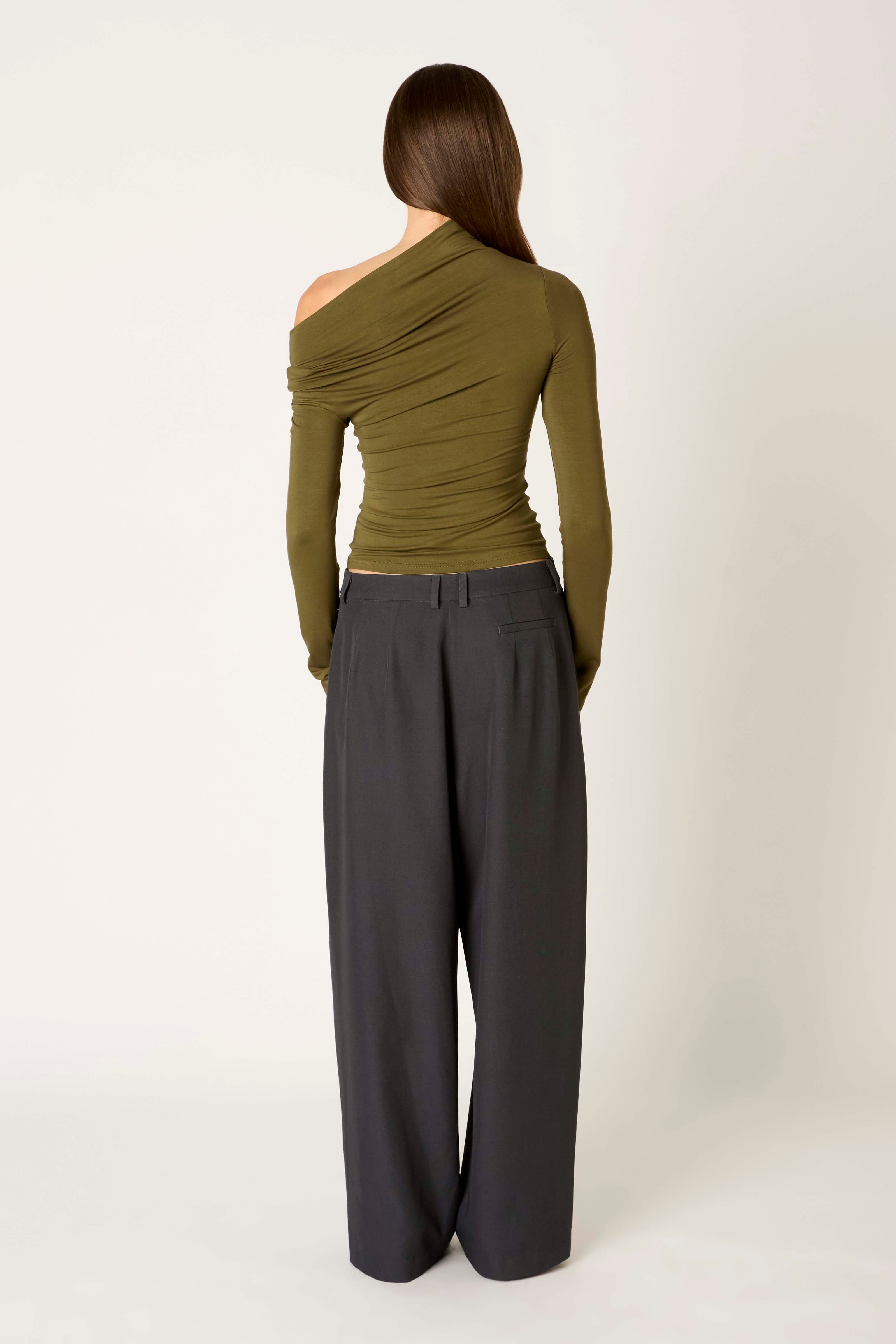 Illyria Top in olive back view