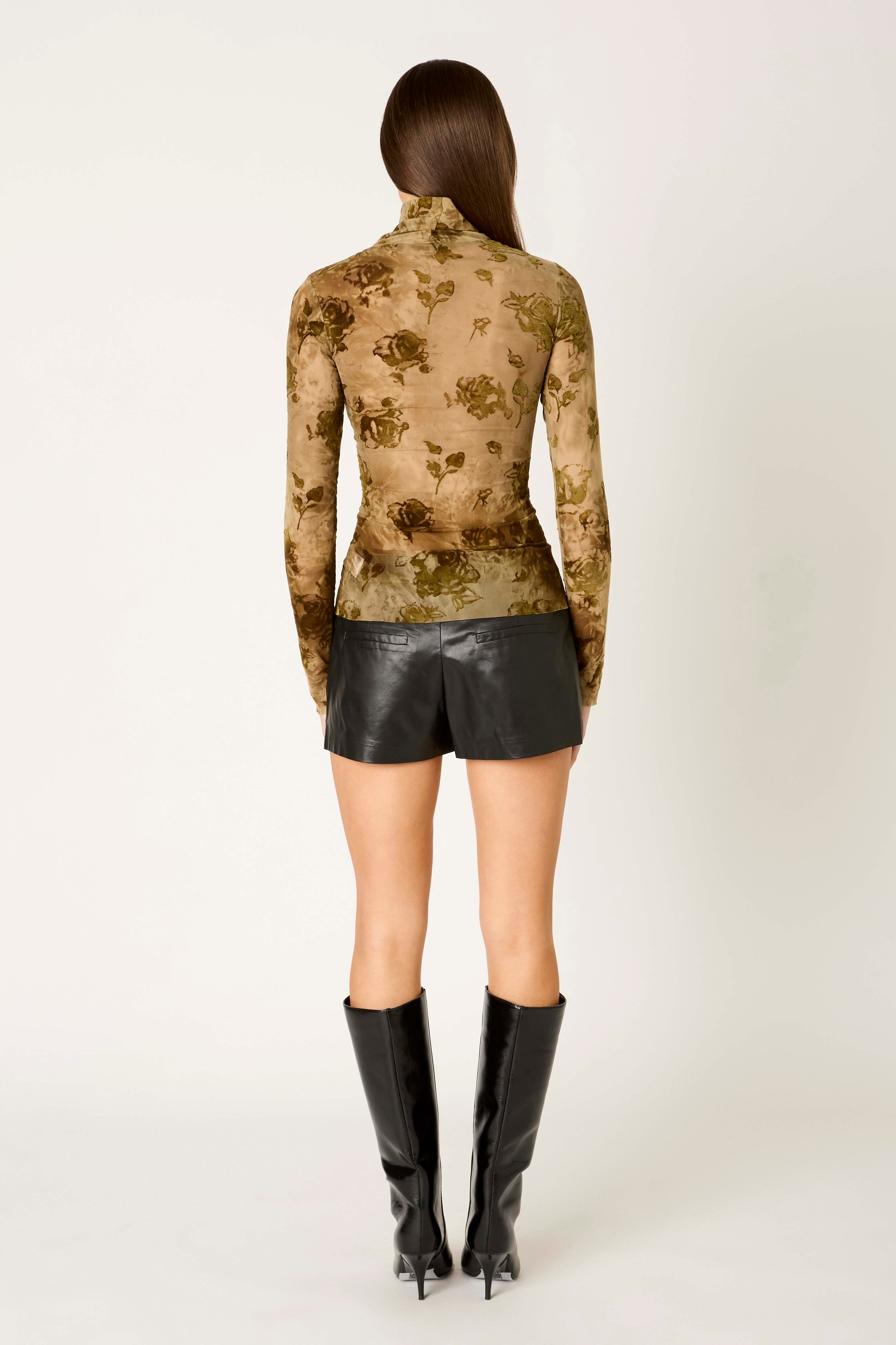 Ophelia Top in olive back view