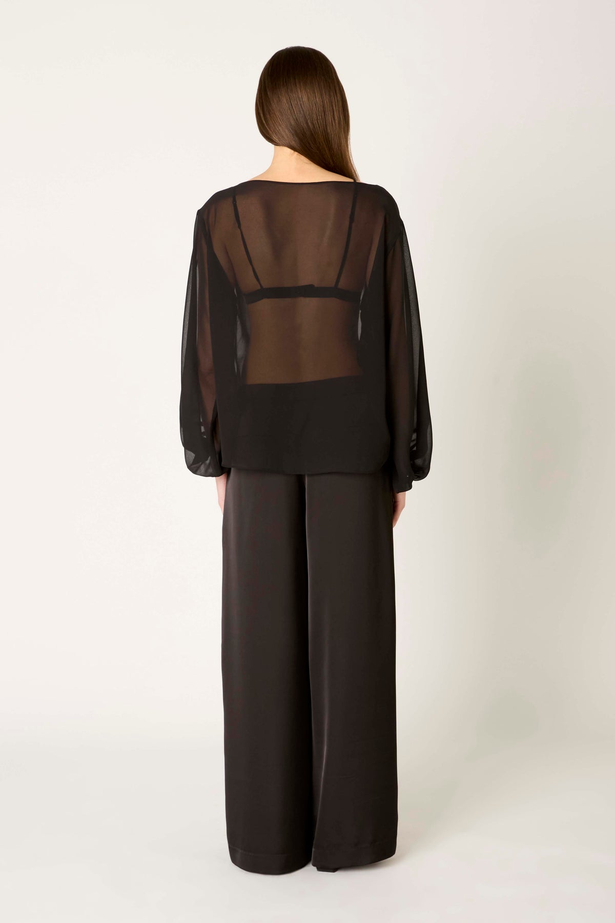 Aldridge Top in black back view