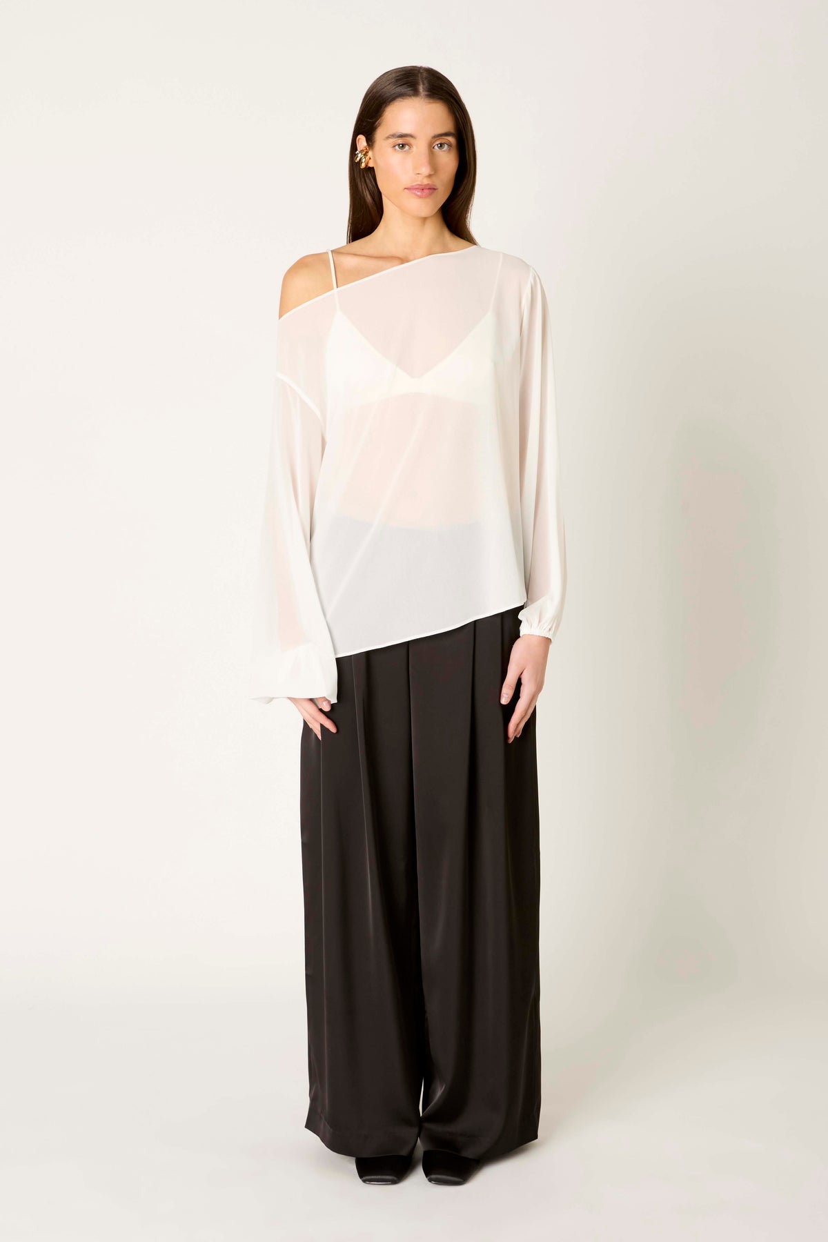 Aldridge Top in ivory front view
