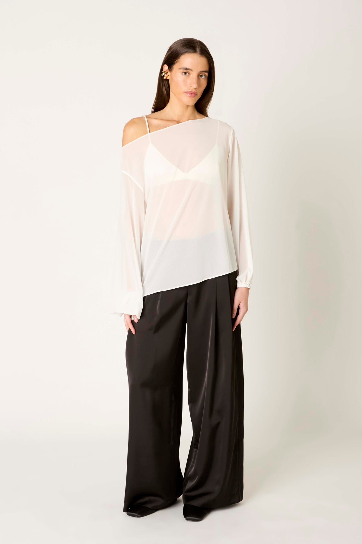 Aldridge Top in ivory front view