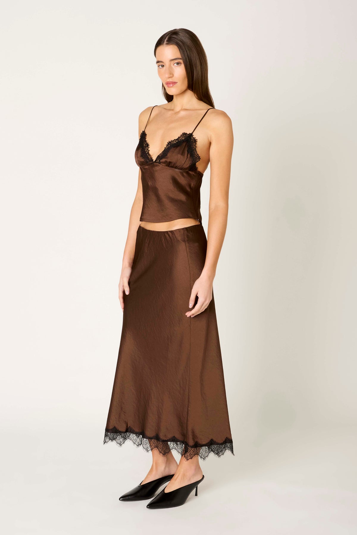 Kingsley Top in chocolate side view