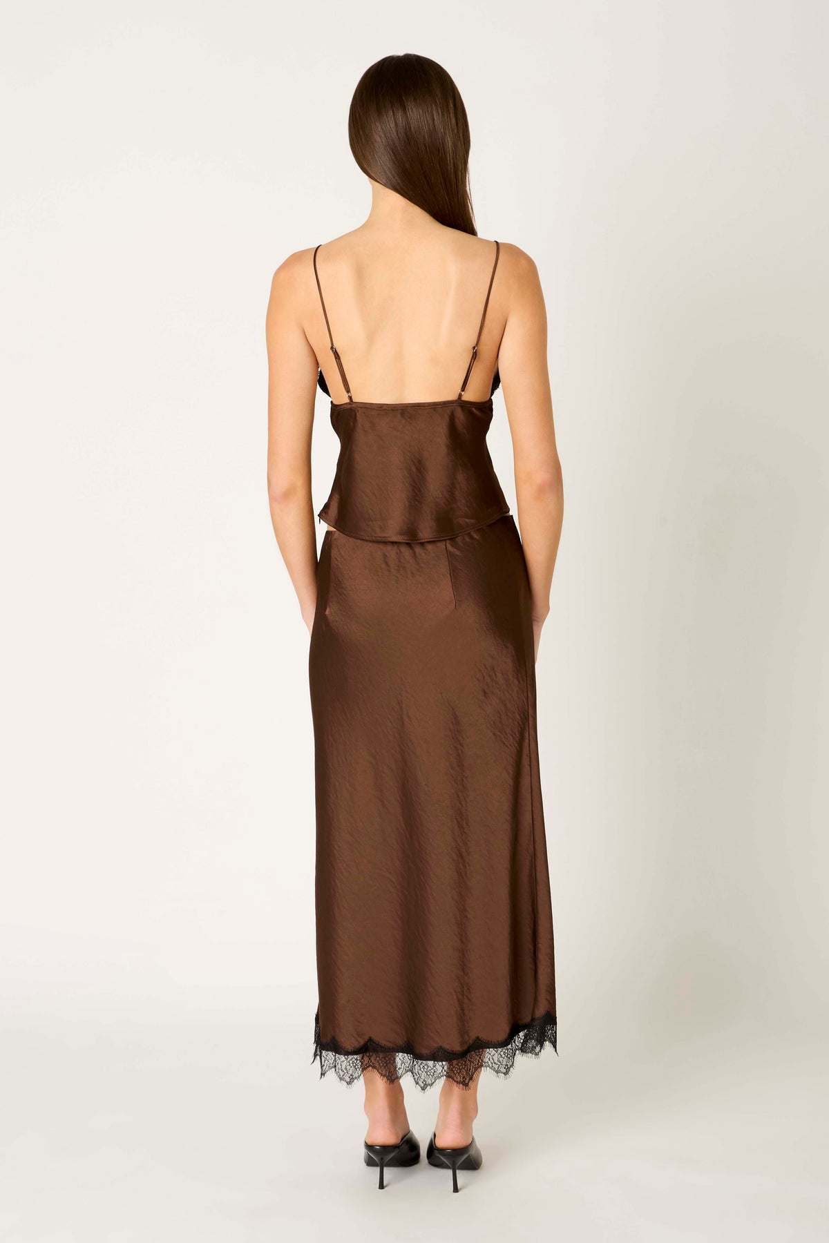 Kingsley Top in chocolate back view