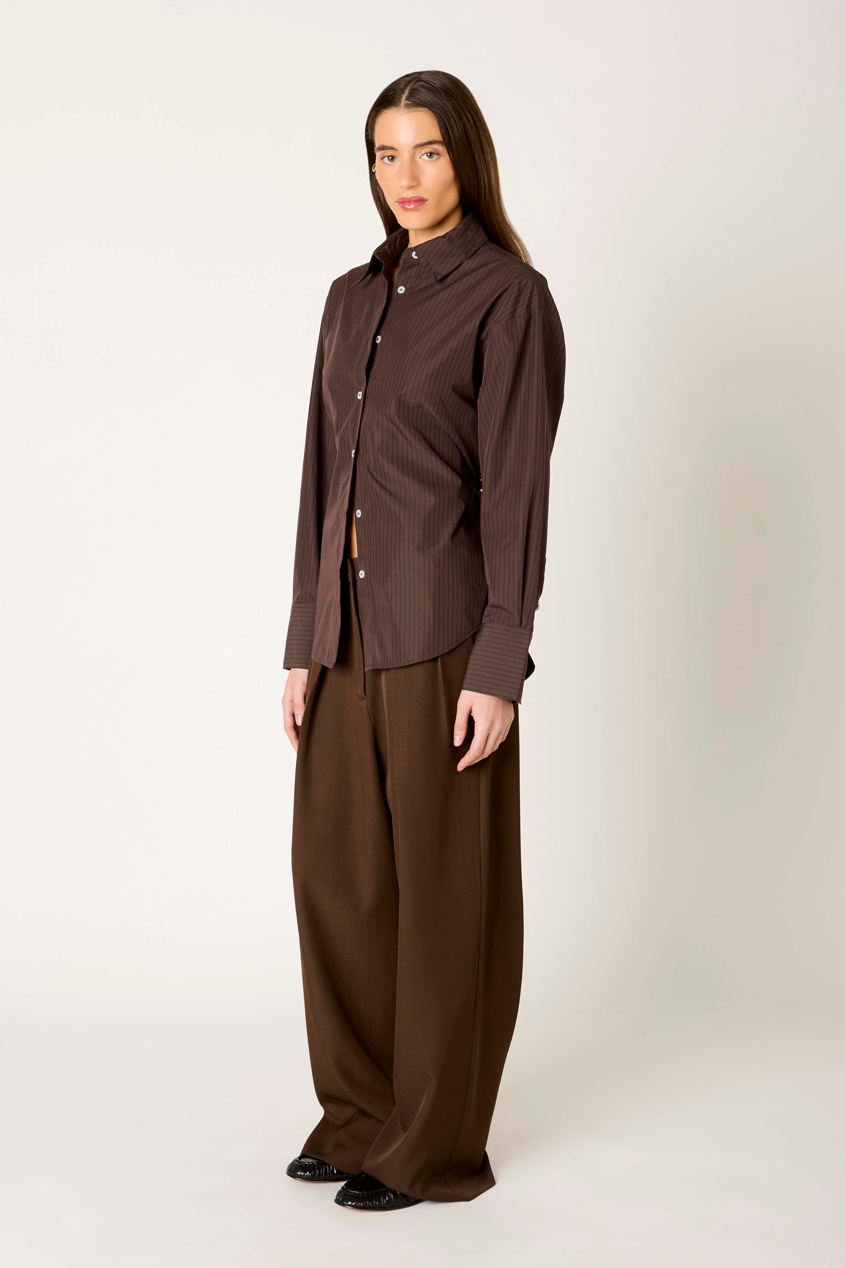 Serrano Shirt in brown side view