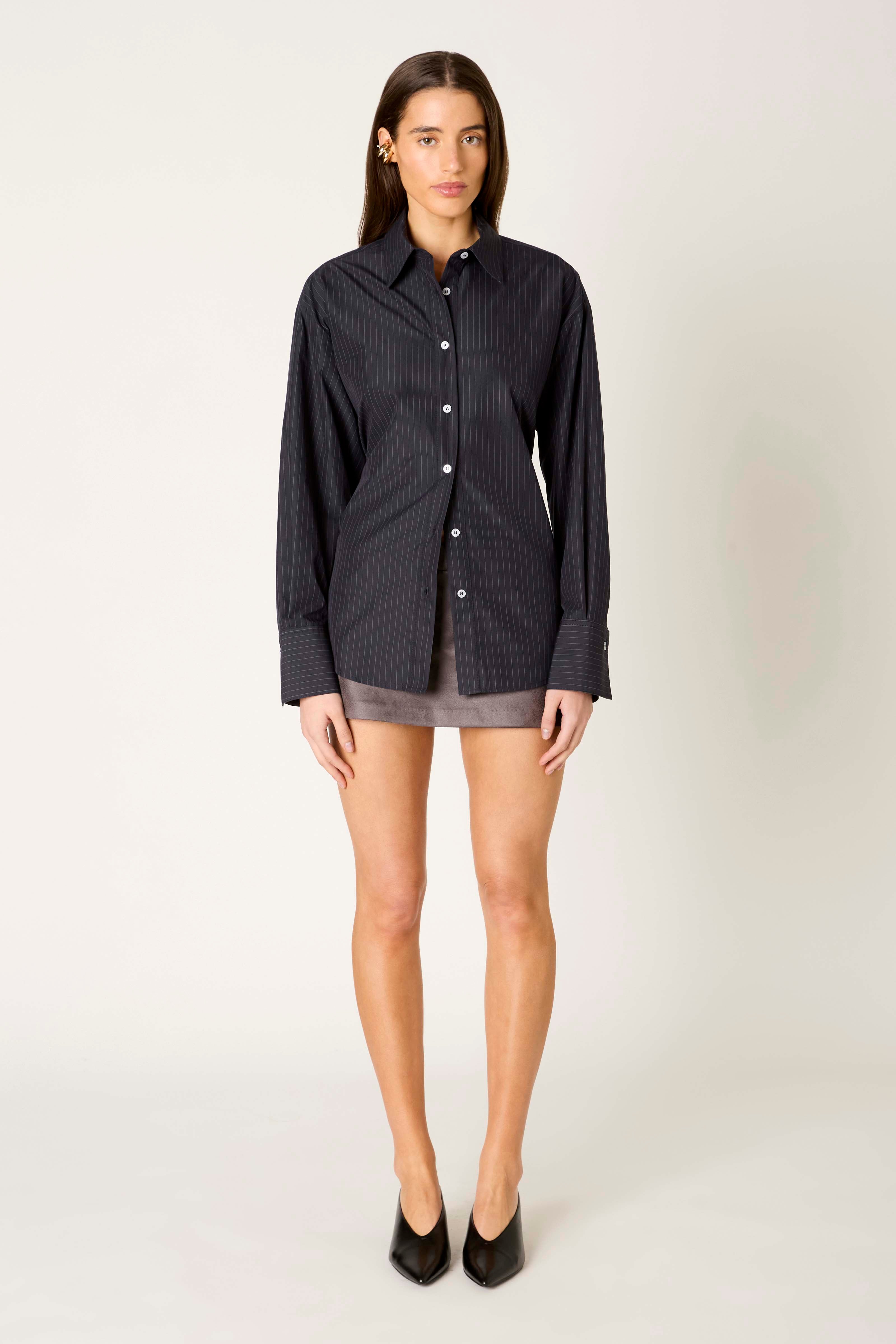 Serrano Shirt in navy front view