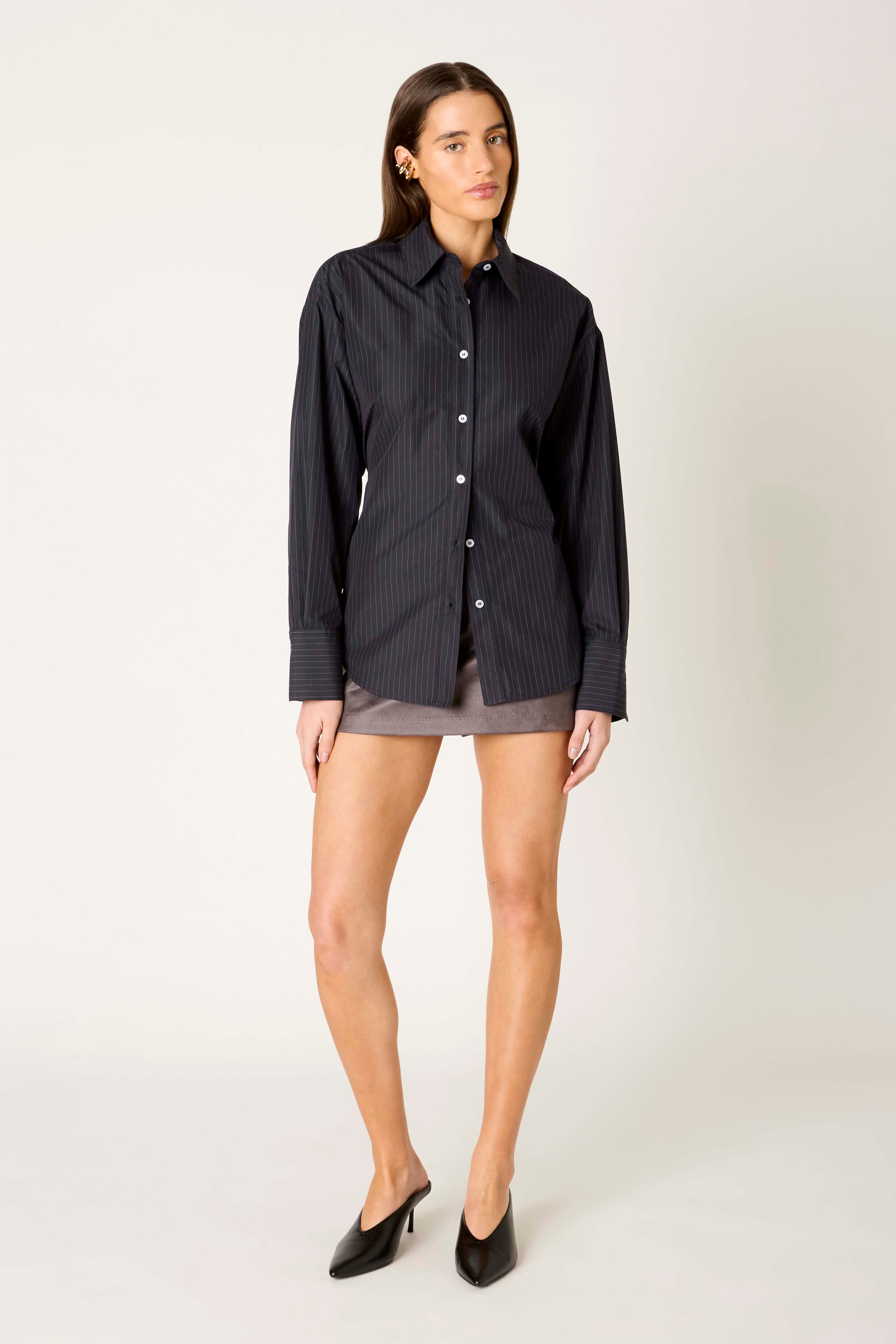 Serrano Shirt in navy front view