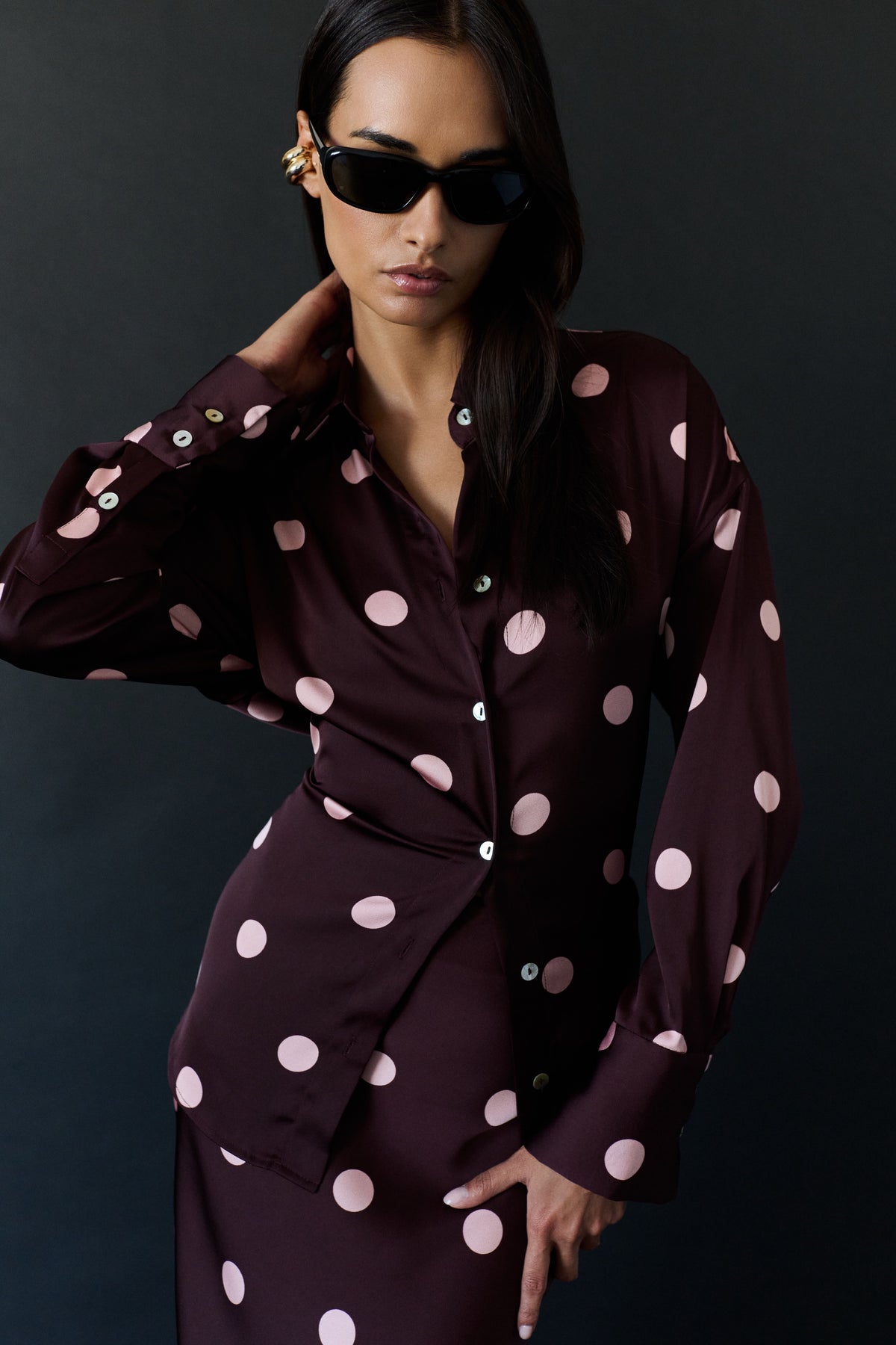 Jules Top in wine front view