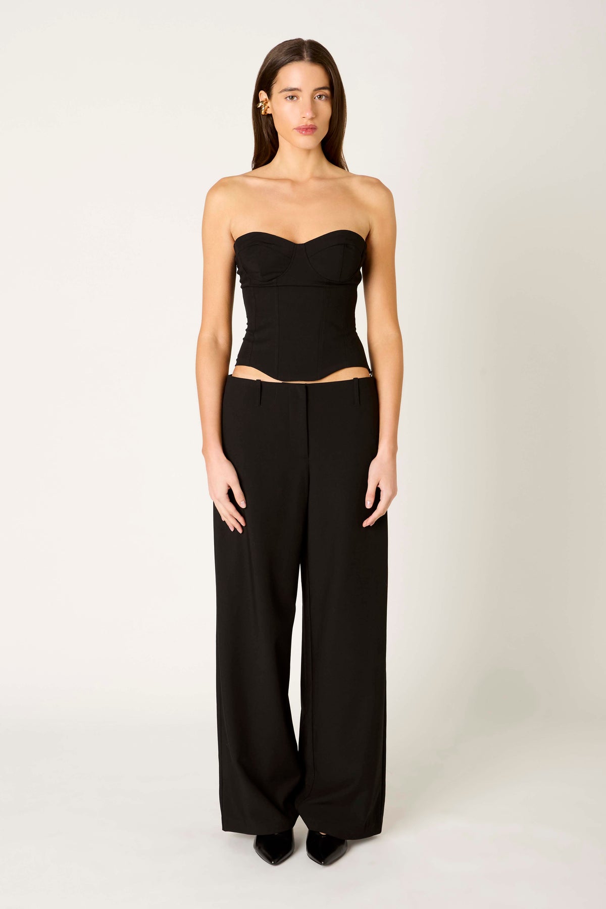 Lavinia Top in black front view