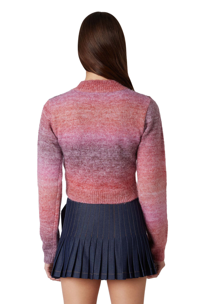 Aspen Sweater in dusty pink back view
