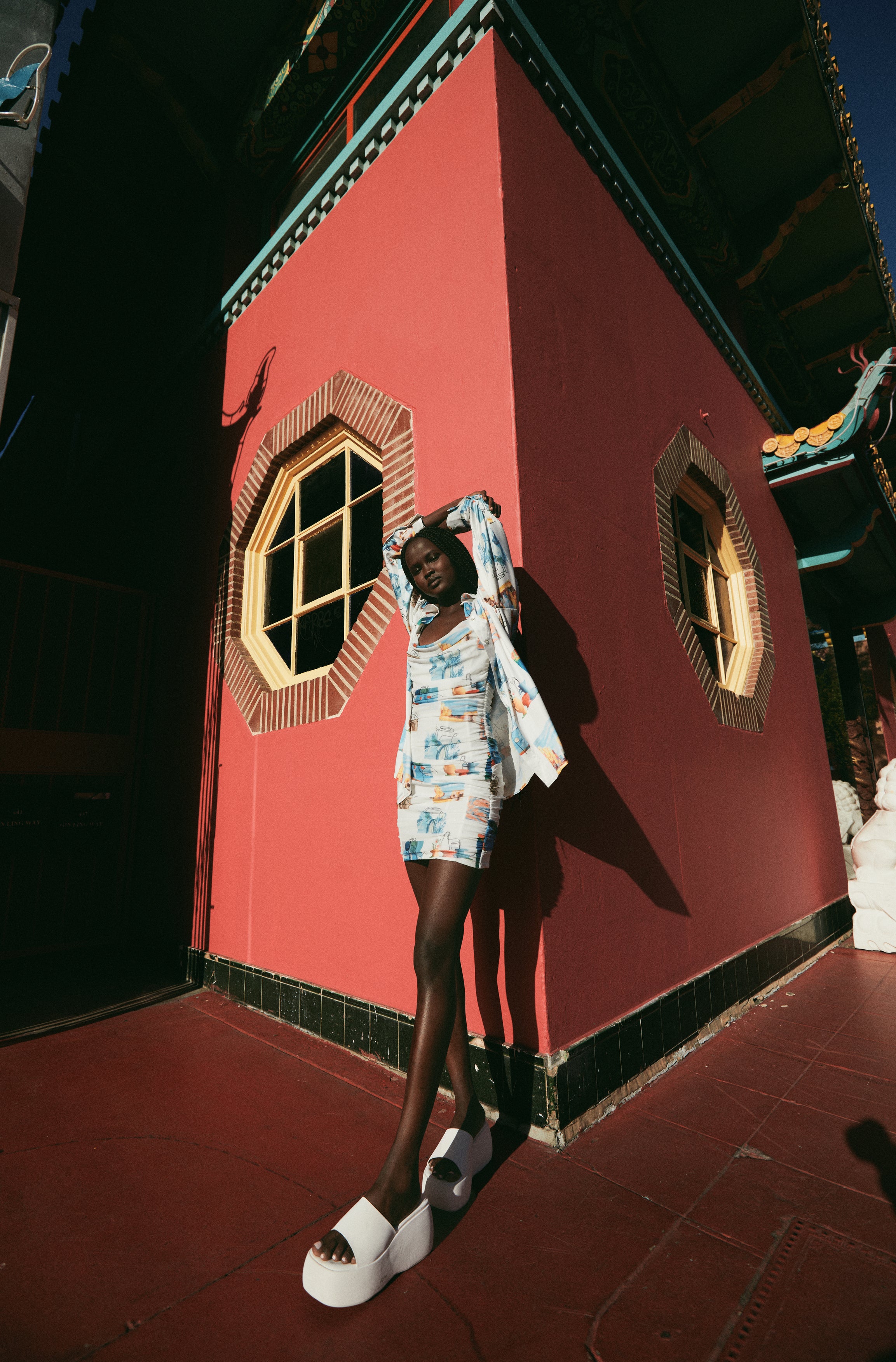 capricorn dress in azul front 