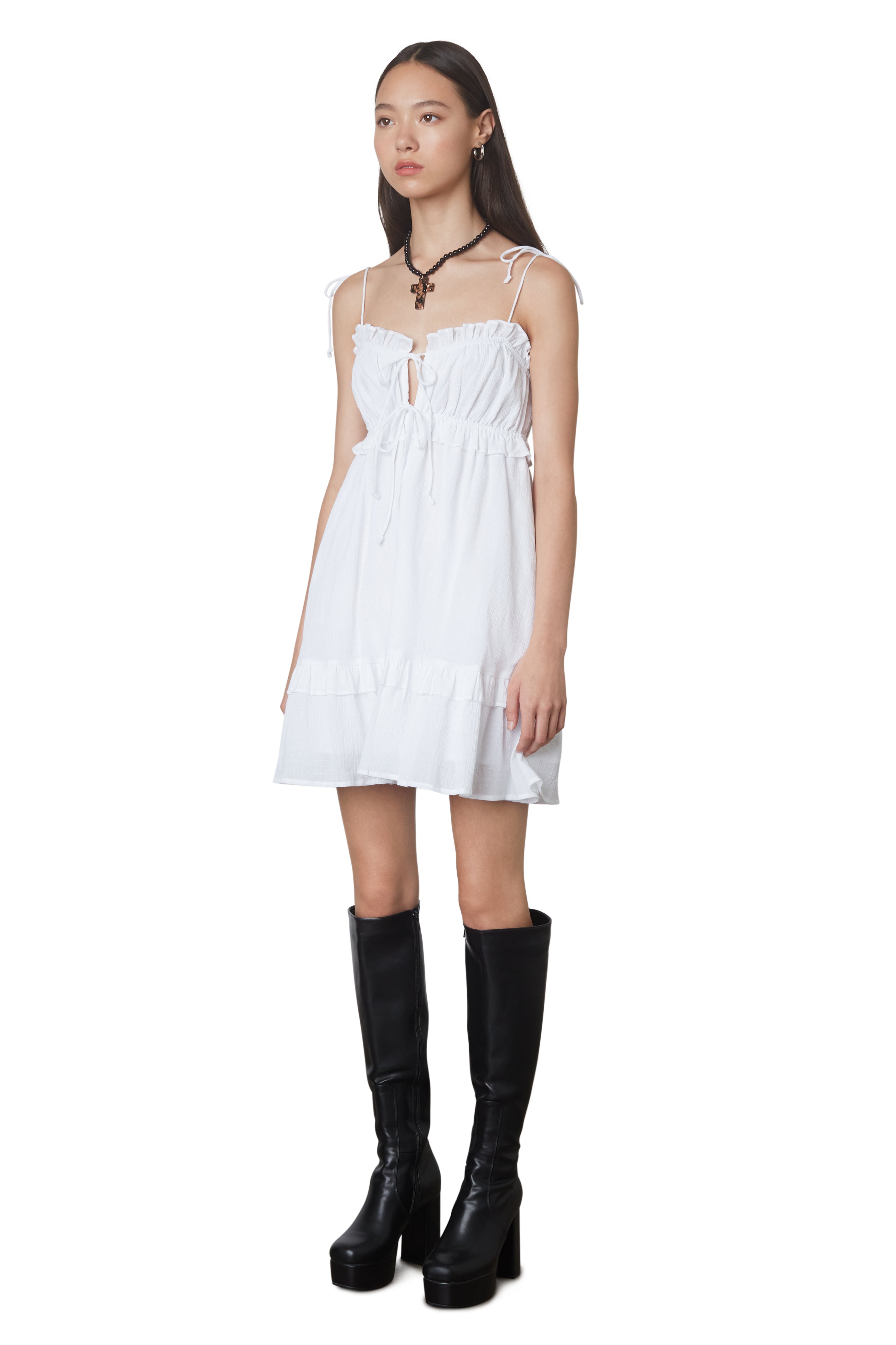 Emily Dress in white side