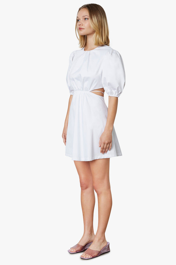 Chloe Dress in white, side view