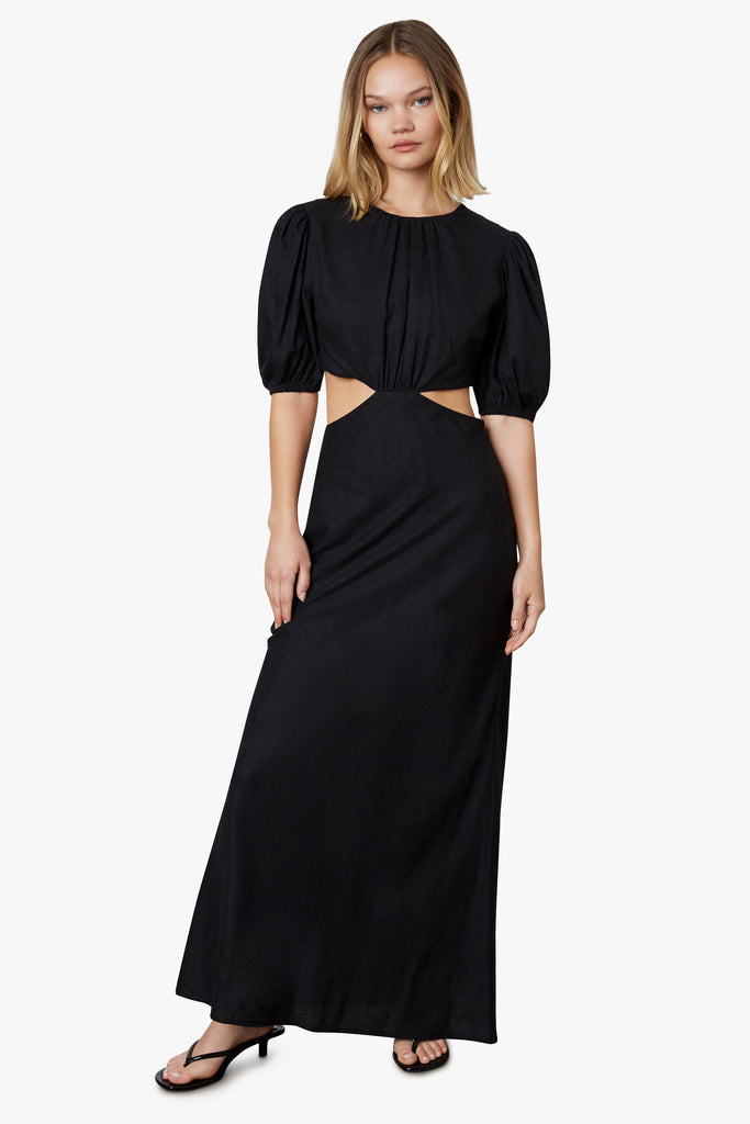 Serafina Dress in Black front 
