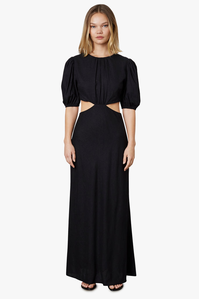 Serafina Dress in Black front 