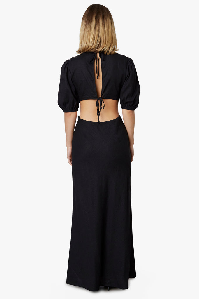 Serafina Dress in Black back 