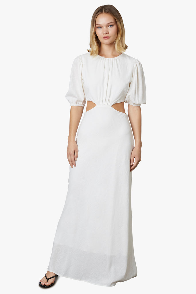Serafina Dress in White front 2 