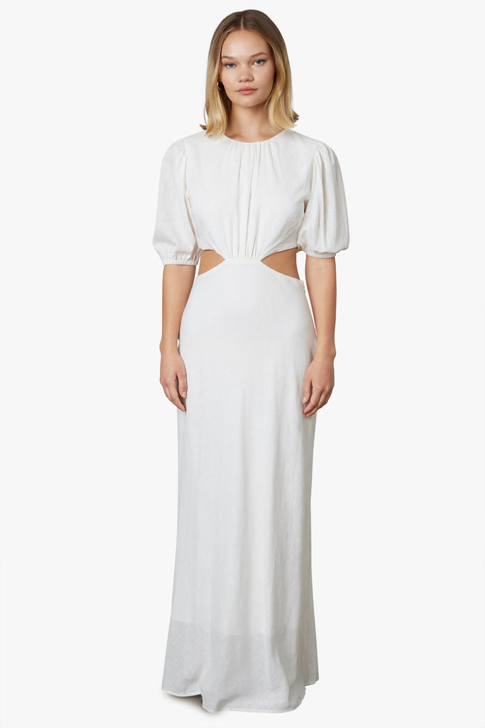 Serafina Dress in White front 3