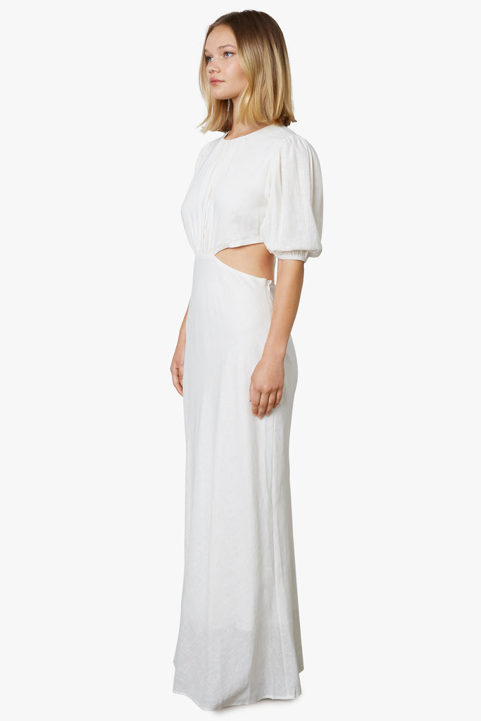 Serafina Dress in White side 