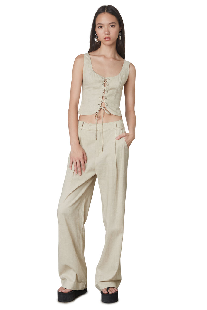 Everyday trouser in jute front 3