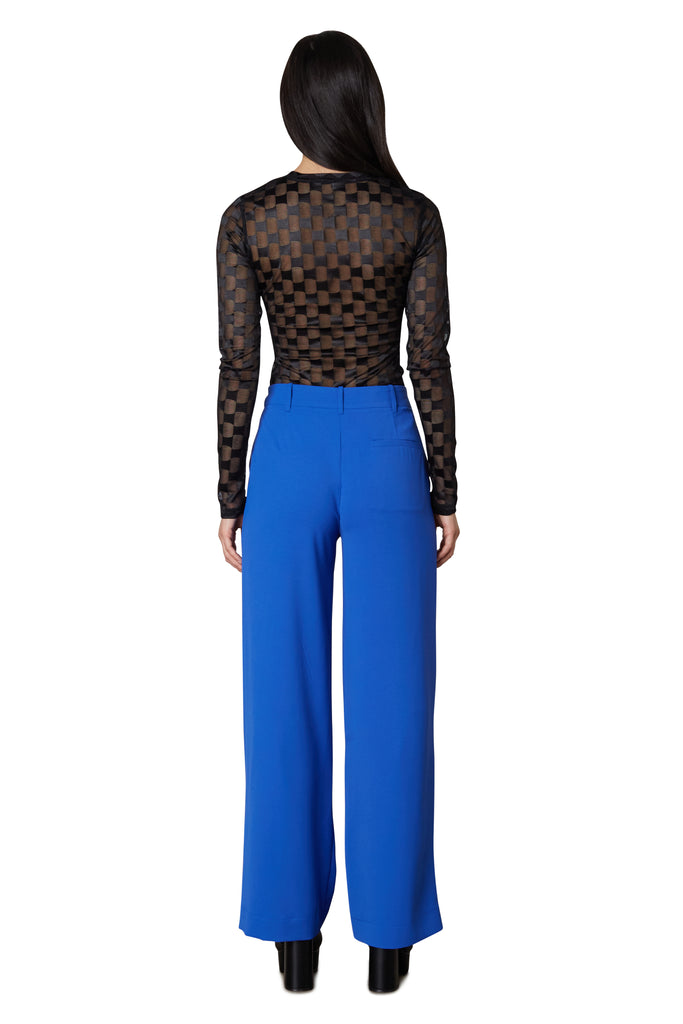 everday trouser in cobalt back view