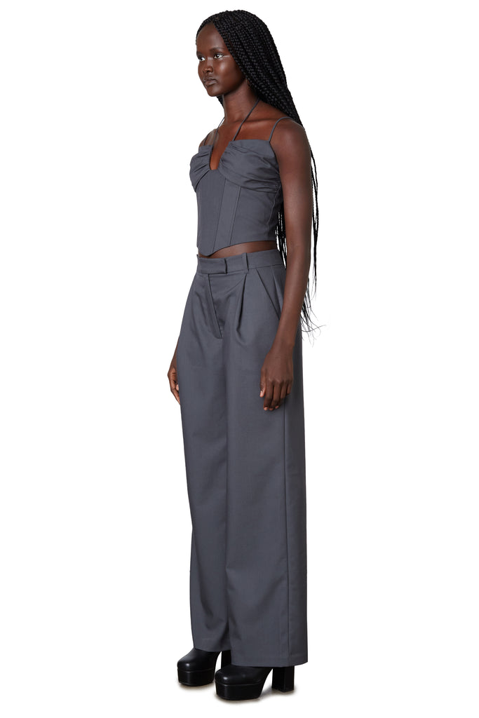 gabriela pant in charcoal side view