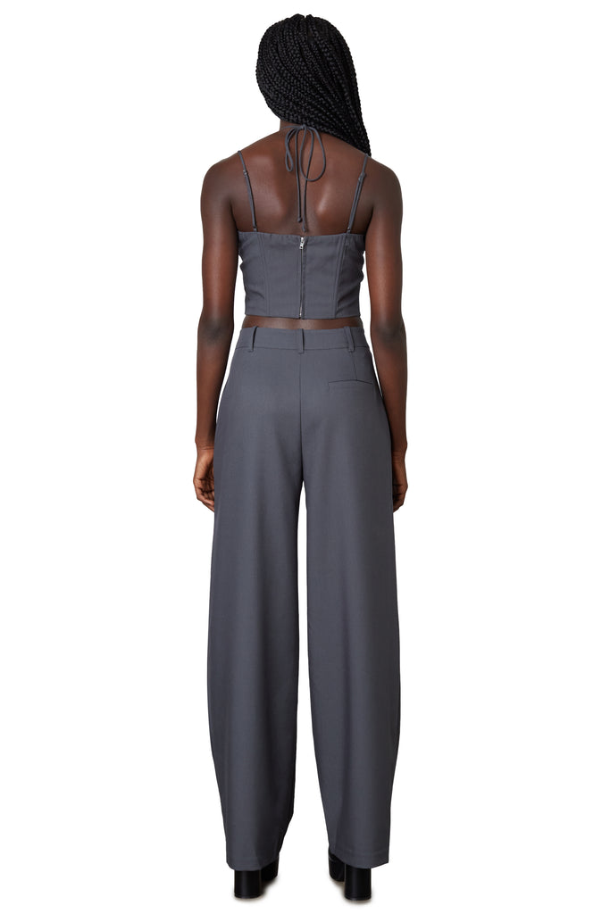 gabriela pant in charcoal back view