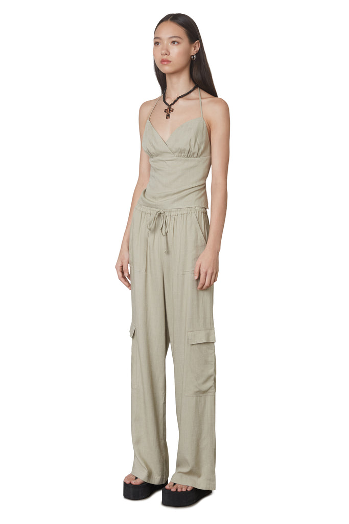 Jacob cargo pant in oyster side